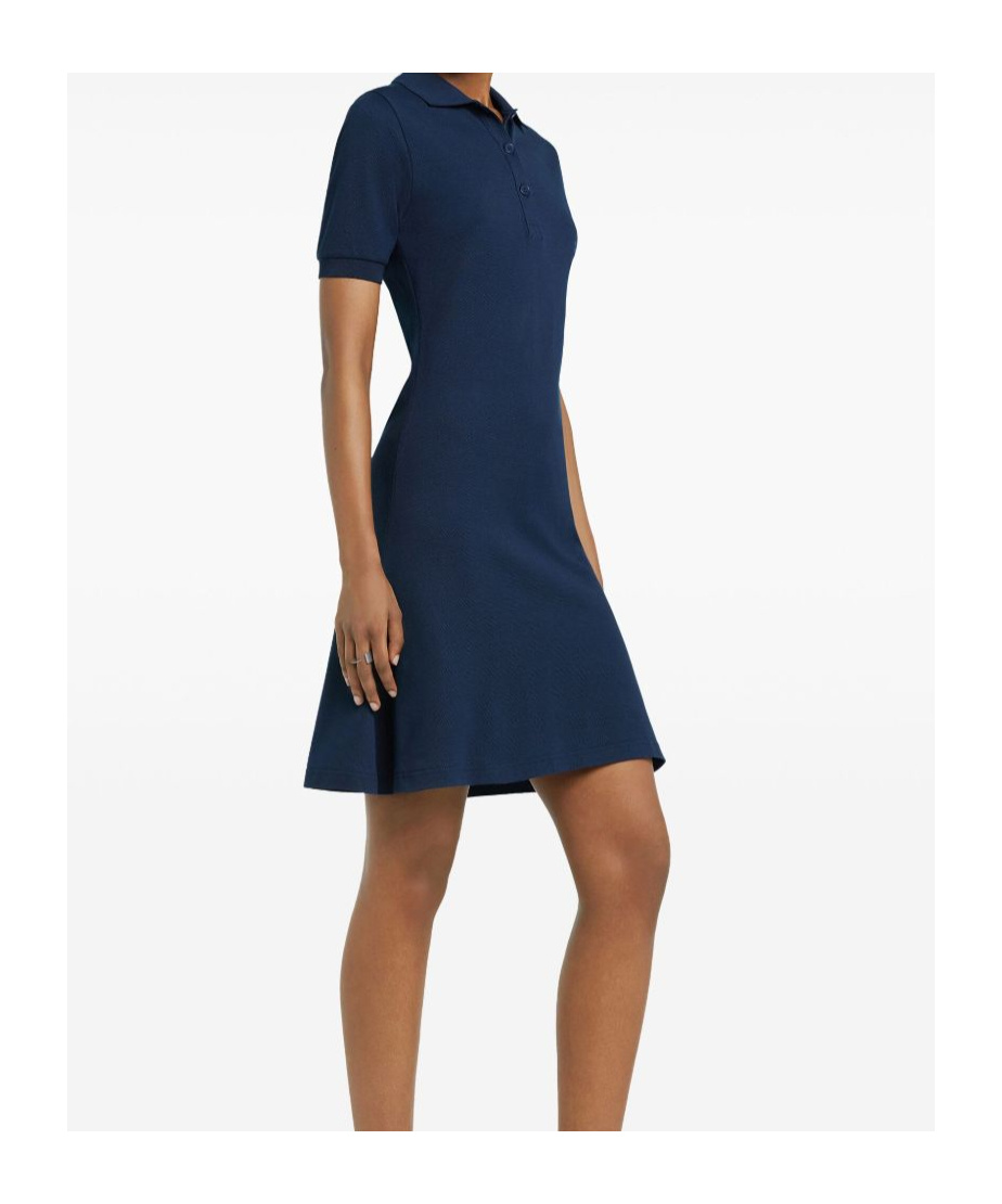 Courrèges Blue Navy Short-sleeve Mini Dress