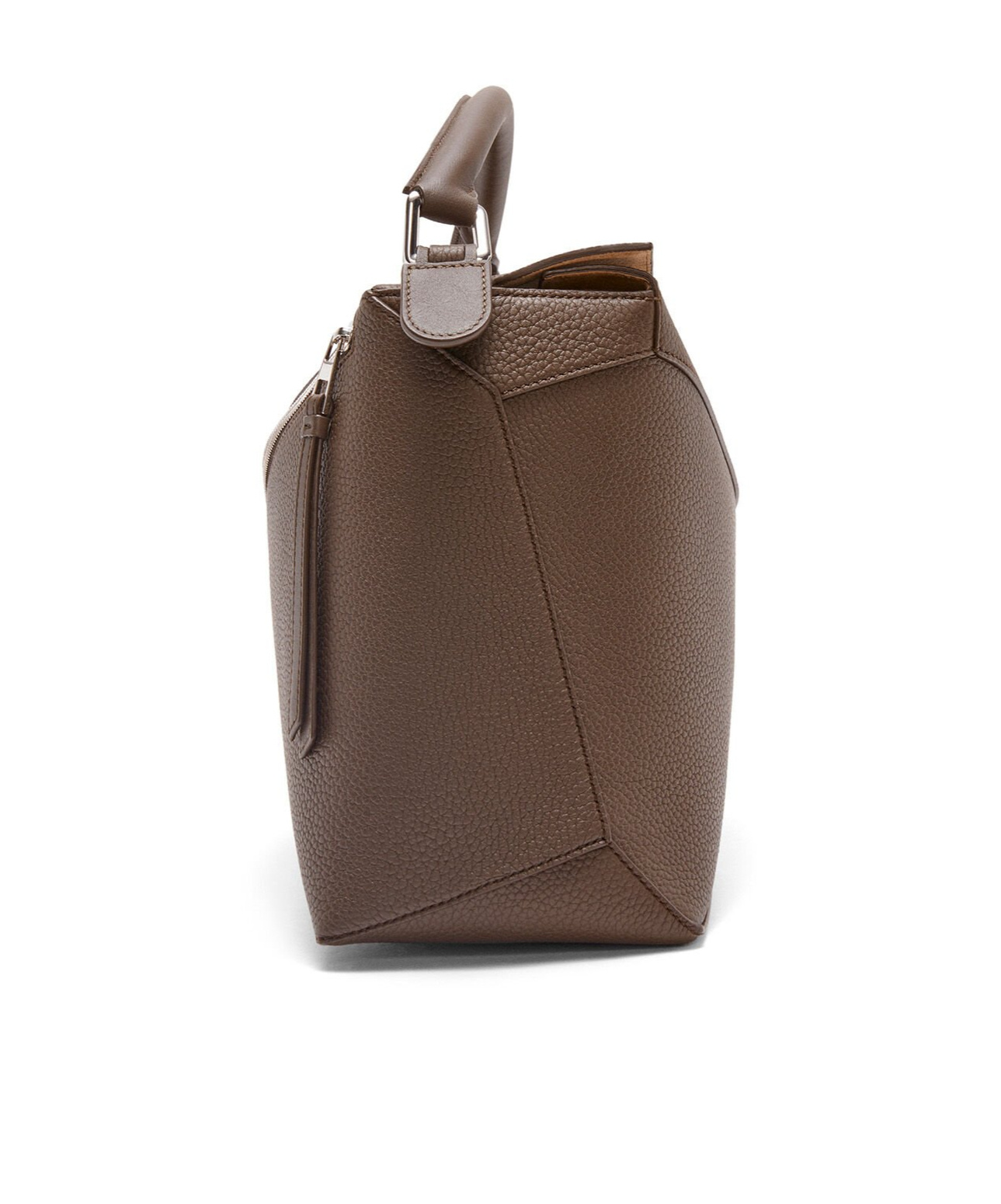 Loewe Large Puzzle Edge Grain Shoulder Bag In Brown