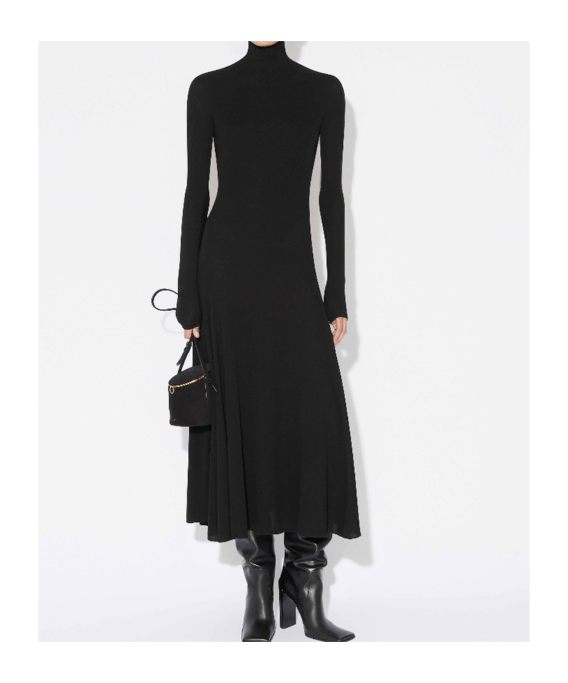 Alaïa Sheer Open-back Turtleneck Jumpsuit In Multi