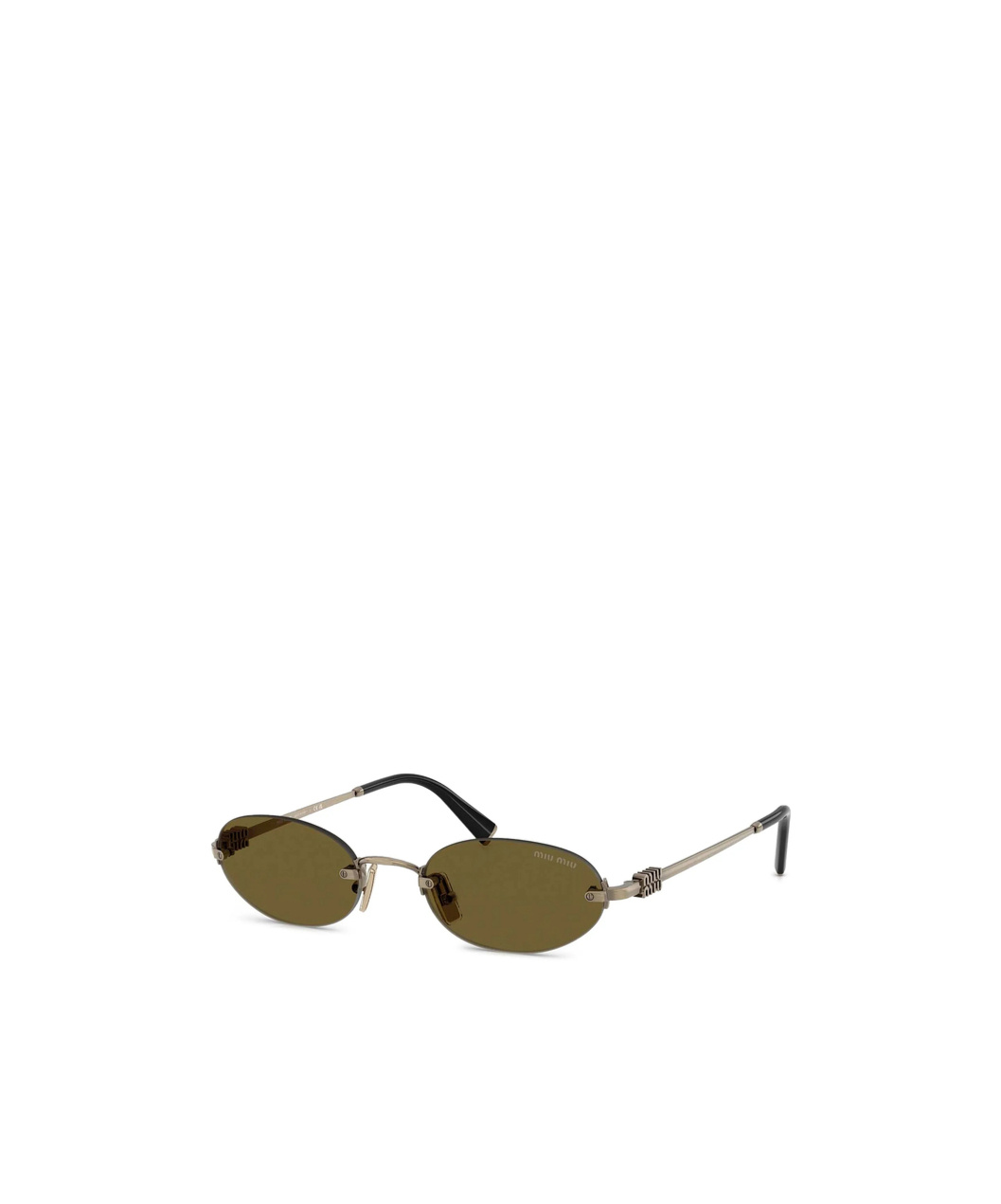 Miu Miu Oval Design Sunglasses In Green