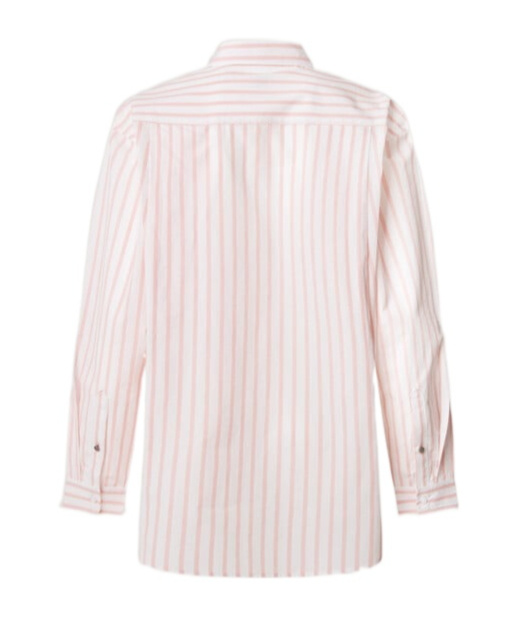 Pepe Jeans London Lapel Long-sleeved Shirt In Pale Pink