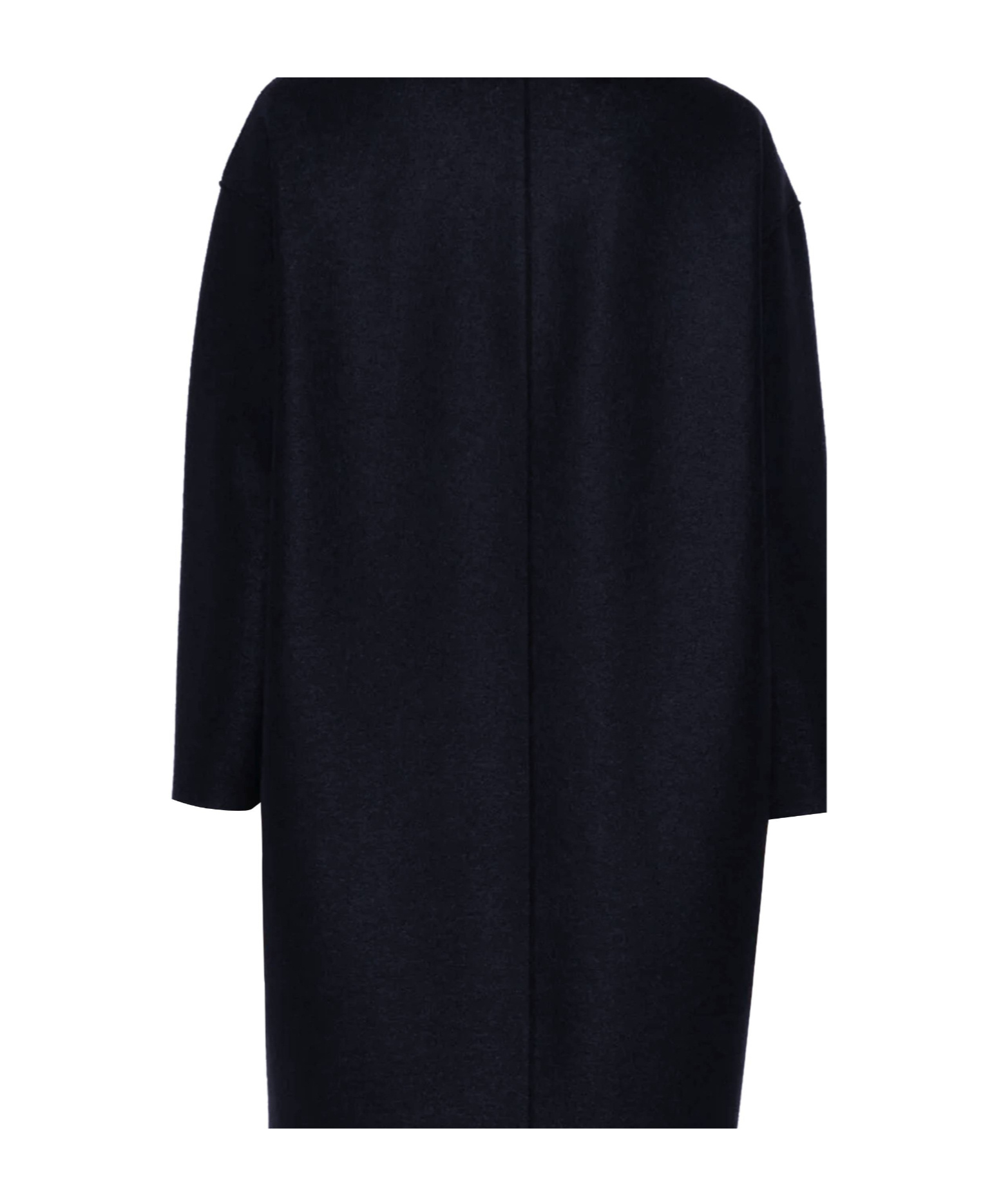 Harris Wharf London Black Wool Double-breasted Coat In Blue