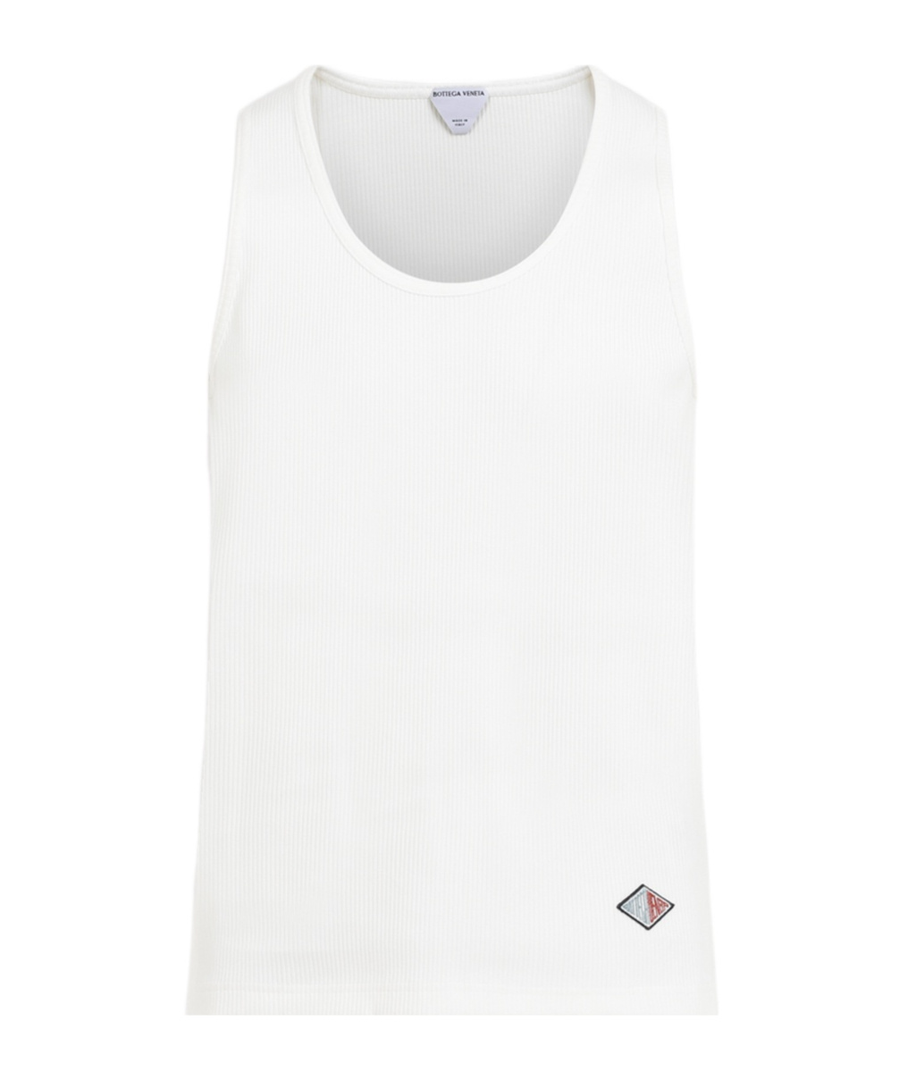 Bottega Veneta Rib Jersey Tank Top In White