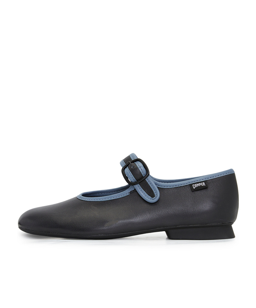 Camper Twins Flat Ballet Shoes In Black