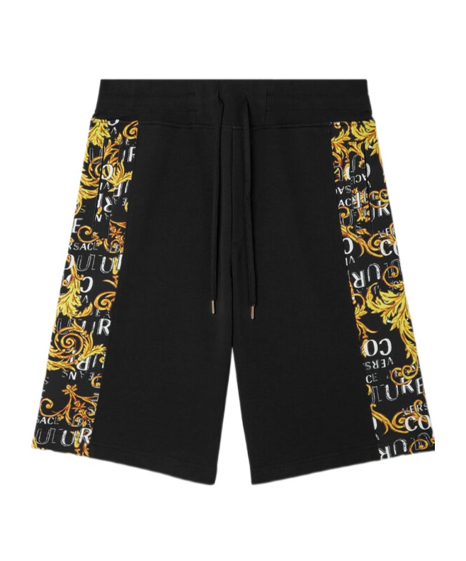Versace Elastic Waist Shorts In Black
