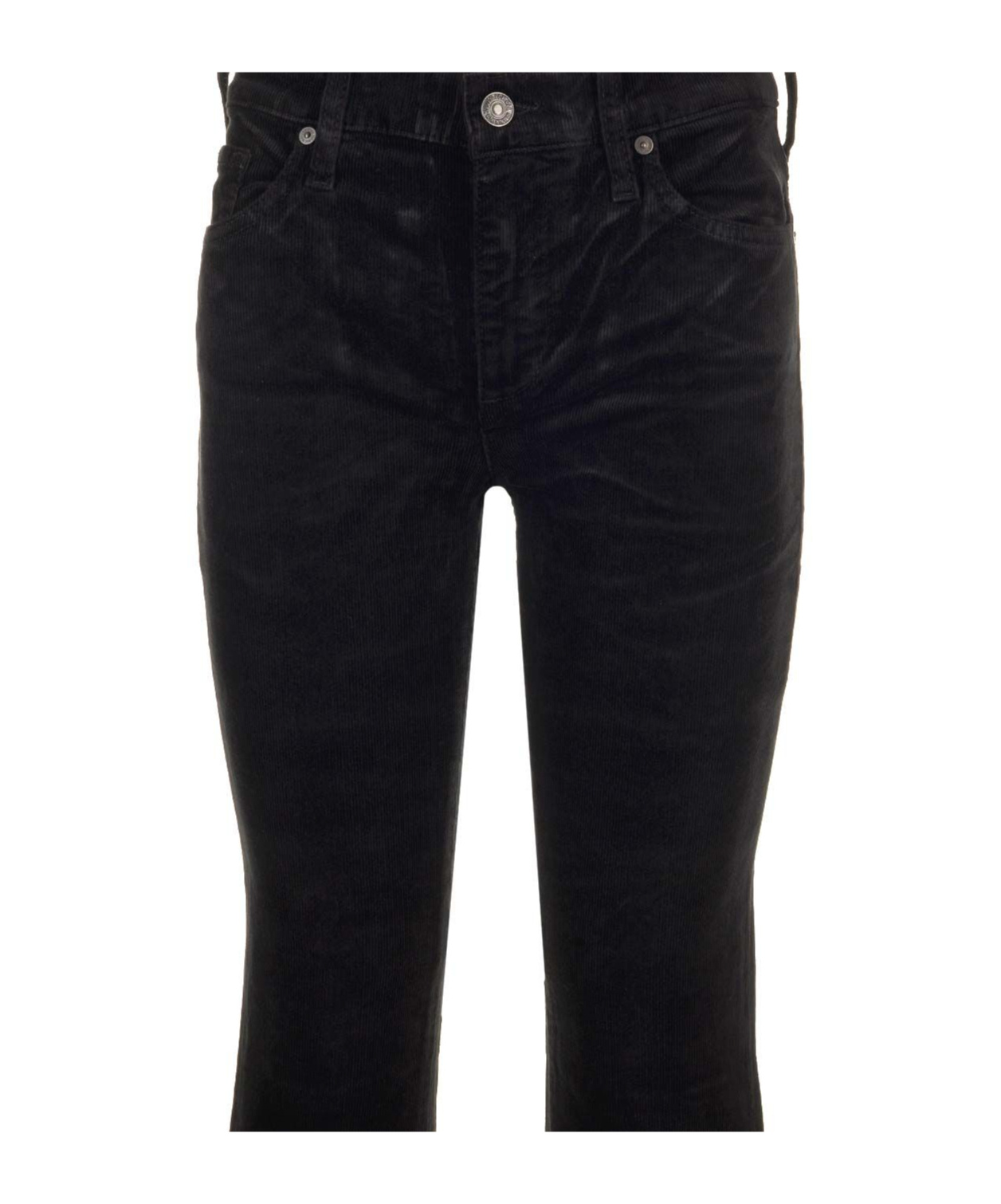 7 For All Mankind Corduroy Trousers Jeans Black In Black