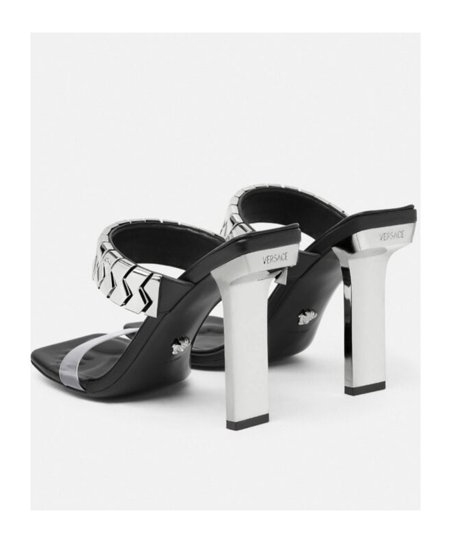 Versace 105mm Slice Sandals In Black