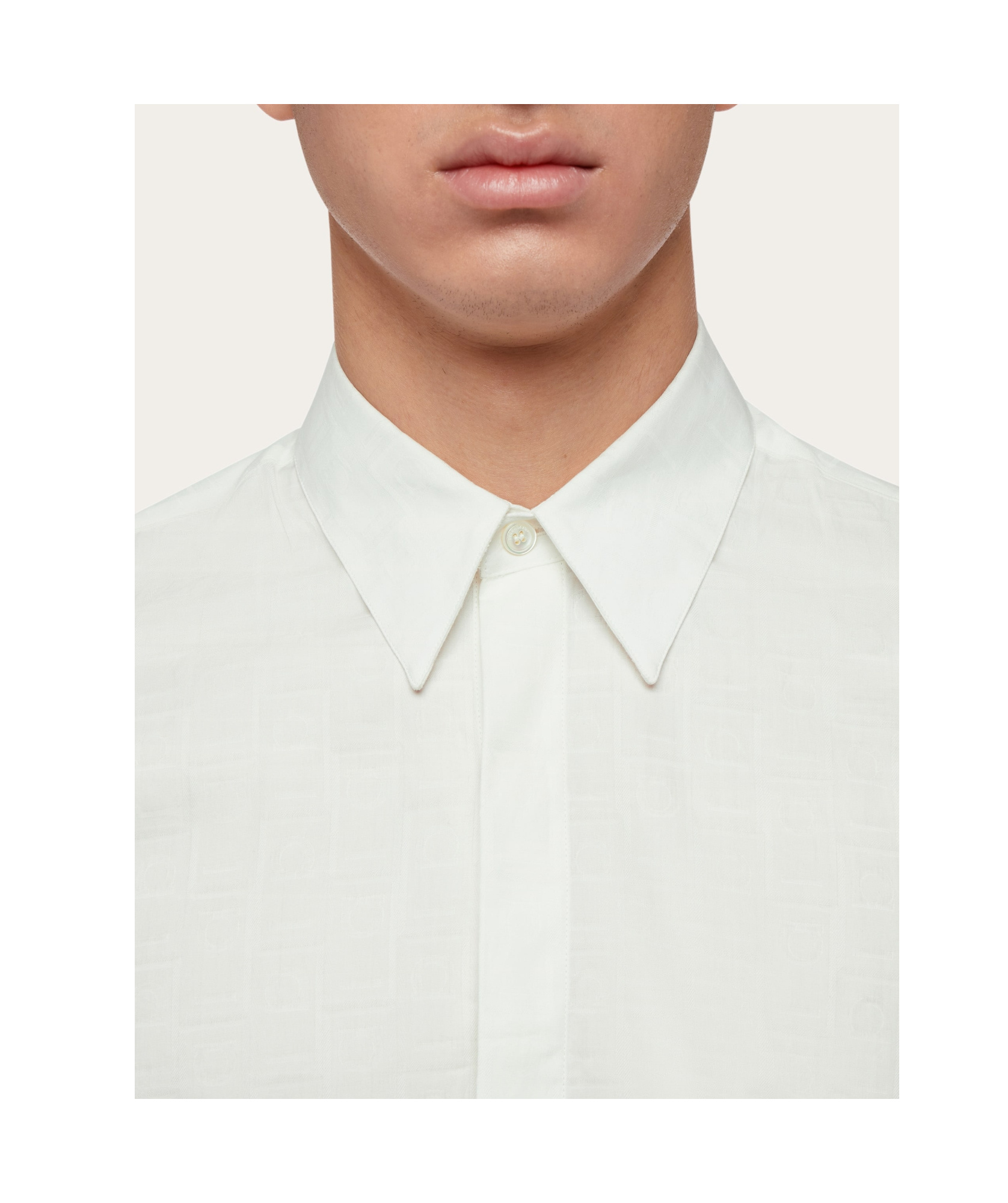 Ferragamo Long Sleeved Shirt In White