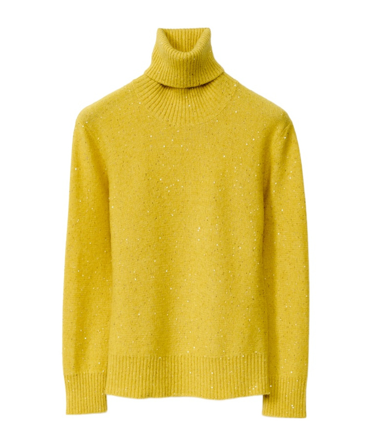 Fabiana Filippi Sweater With Micro Sequins In Yellow
