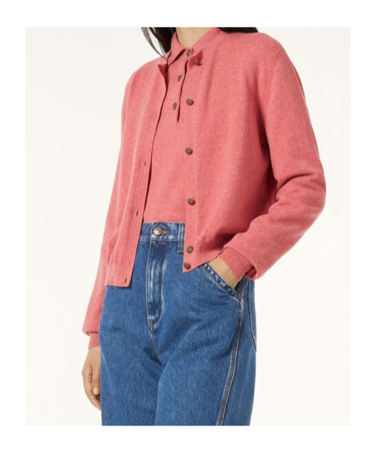 Loro Piana Long-sleeved Knitted Cardigan In Red