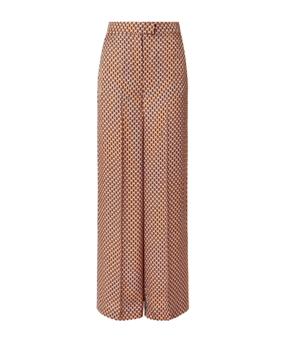 Fendi Dots Pink Jacquard Silk Pants
