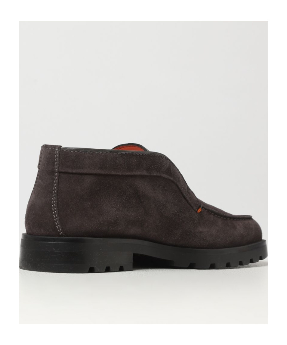Shop Santoni Detroit Rock Suede Boots In Black