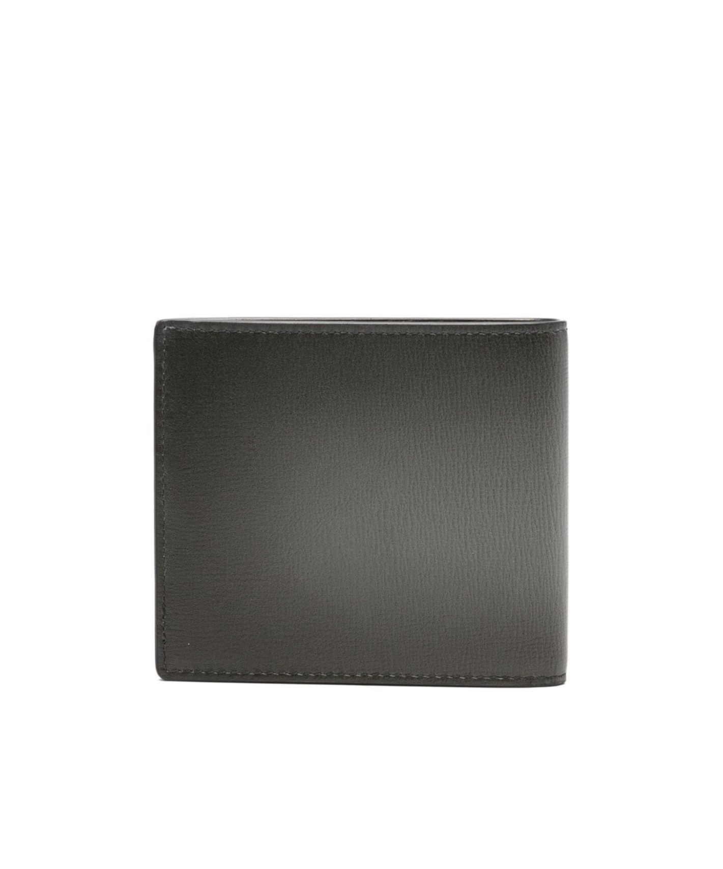 Santoni Mini Leather Wallet For Men In Black