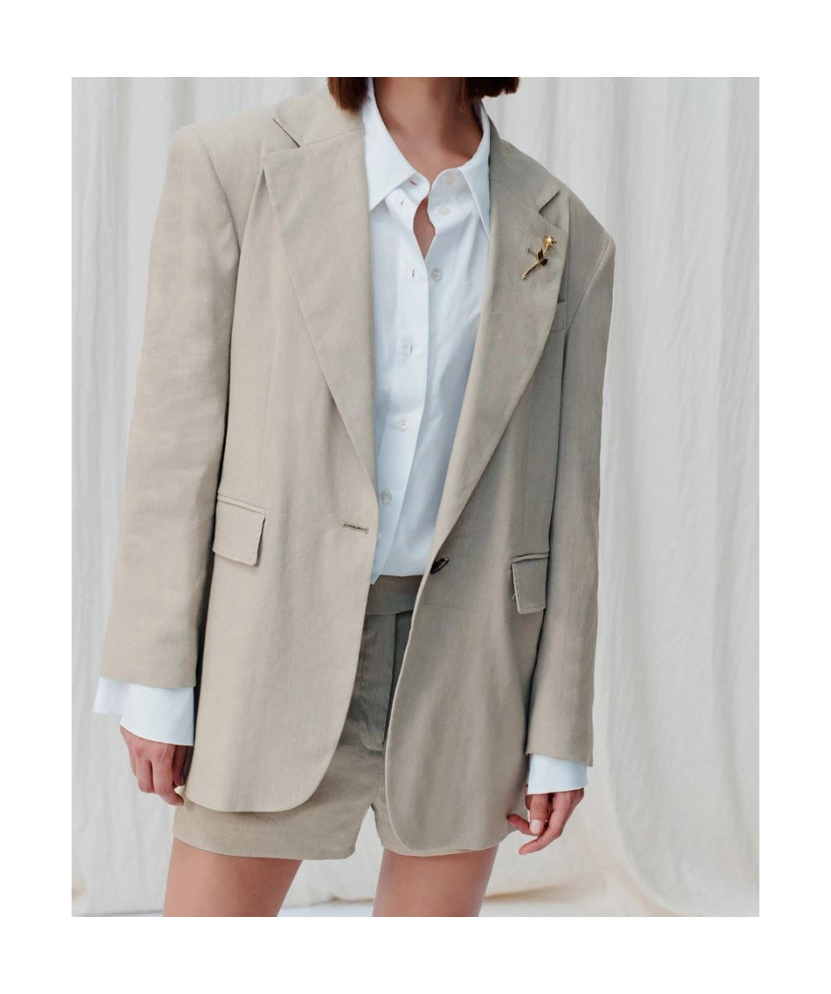 Shop Marella Single-breasted Blazer In Gray