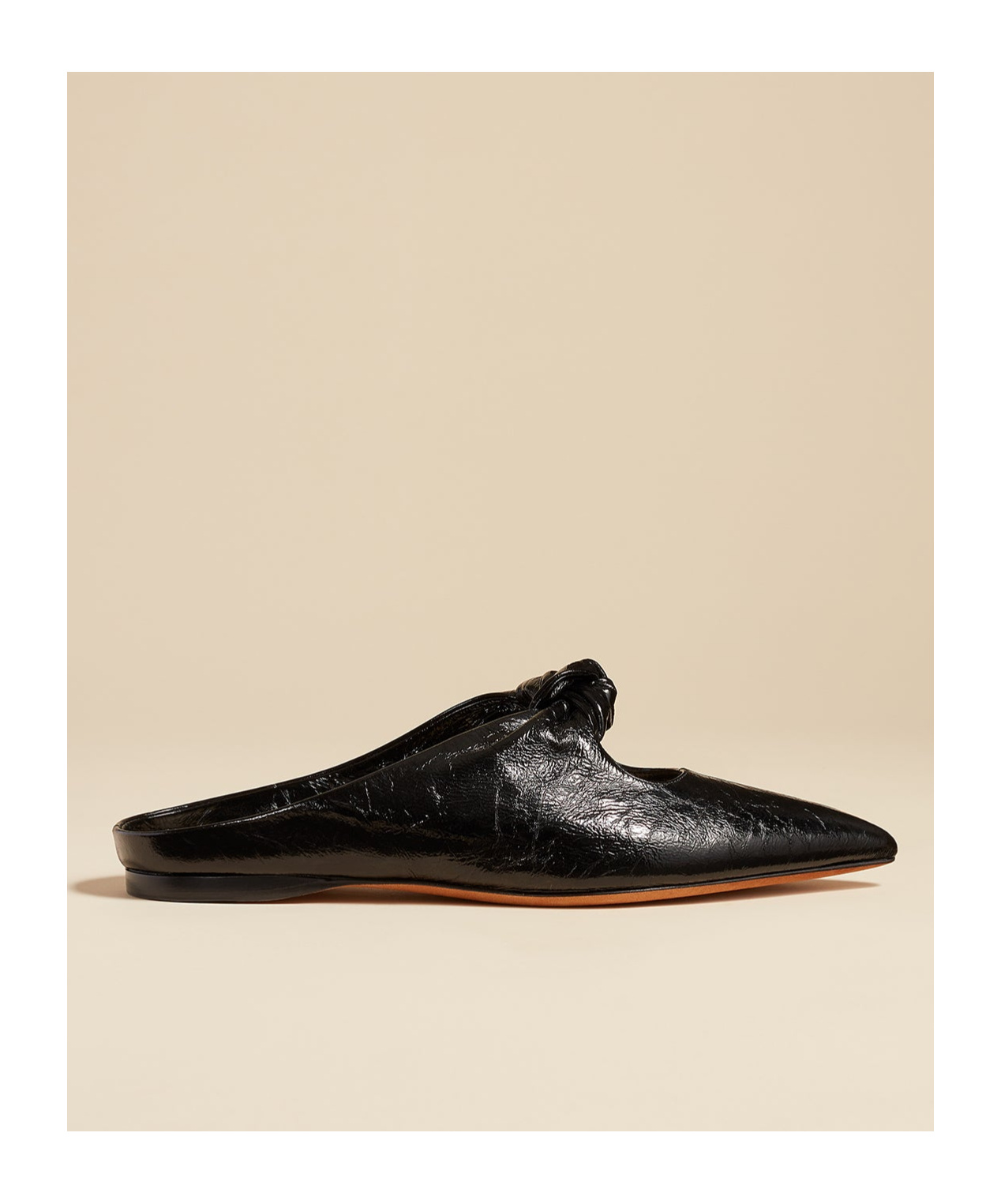 Khaite The Rowan Flat Mules In Black