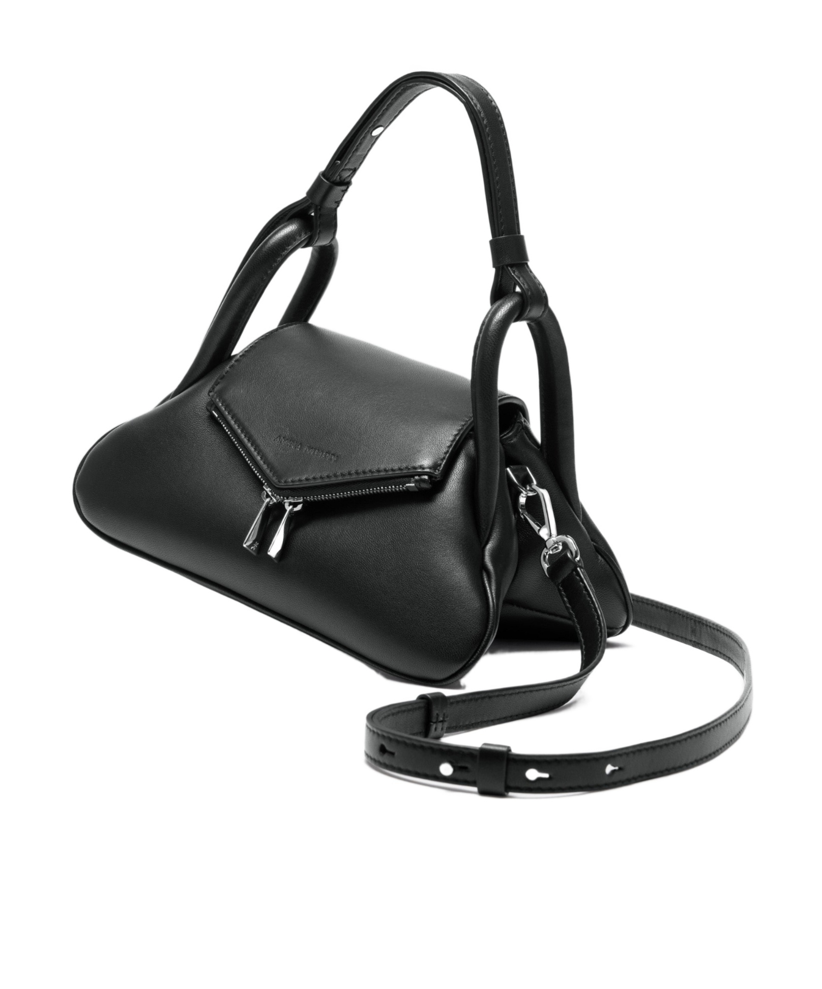 Amina Muaddi Small Gemini Shoulder Bag In Black