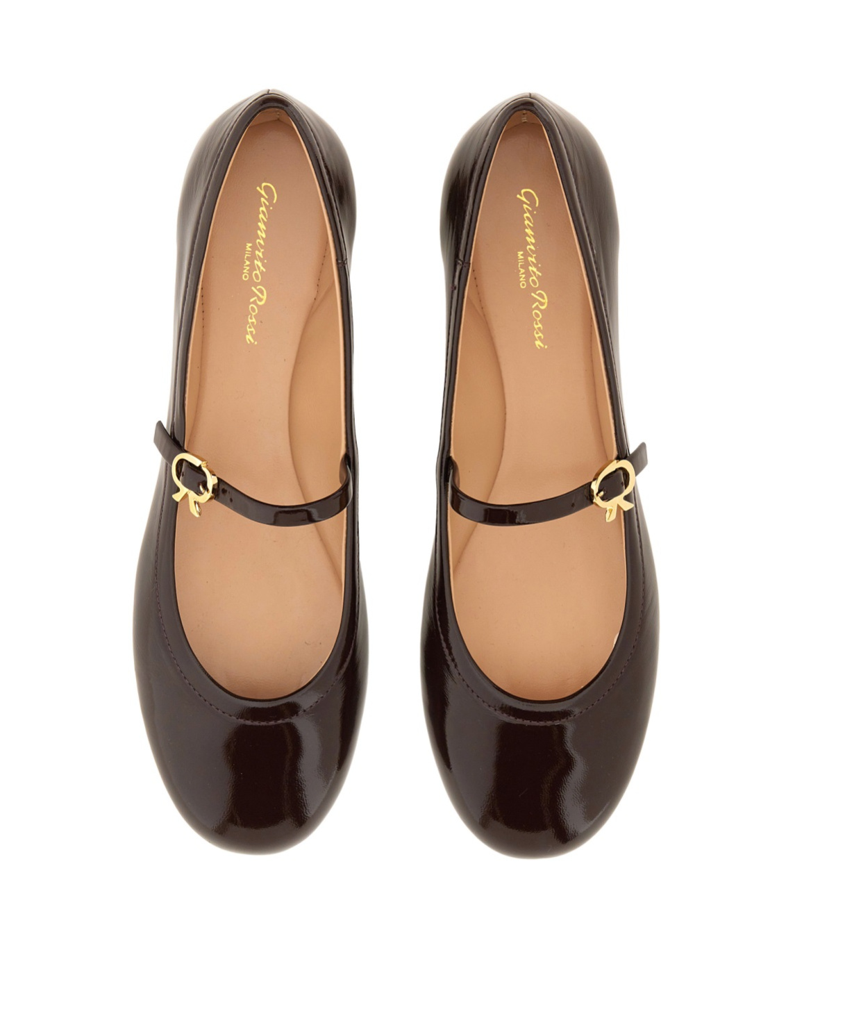 Shop Gianvito Rossi Leather Ballerina Shoes In Black