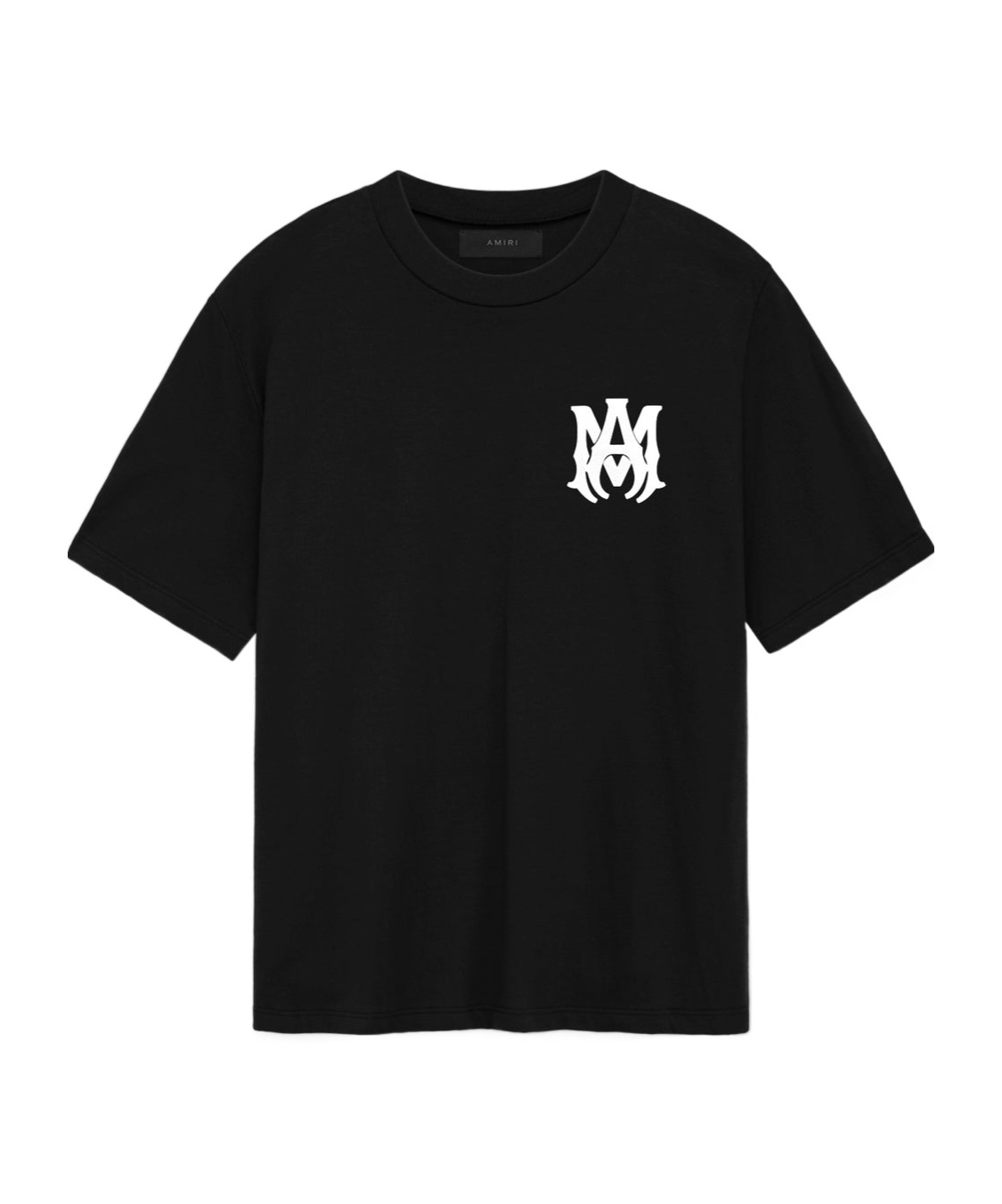Amiri Jazz Wolf Black Crewneck T-shirt With Logo Lettering On The Front And Maxi Print On The Rear In Cott In Black