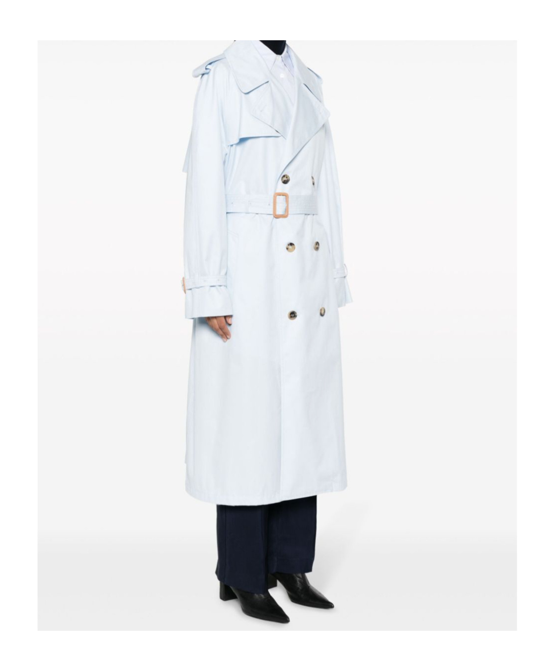 WARDROBE.NYC DOUBLE-BREASTED COTTON TRENCH COAT