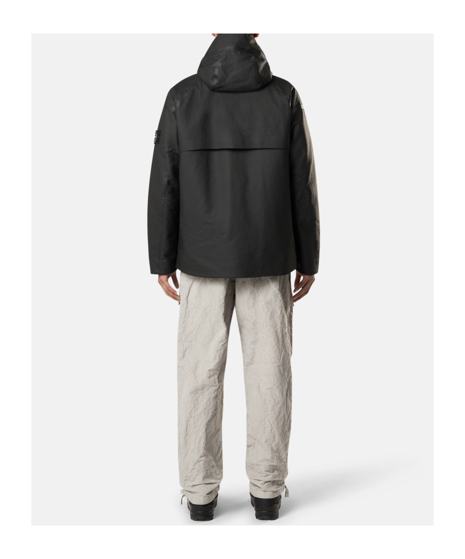 Stone Island Padded Parka With Waterproof Details And Anti-drop In Black