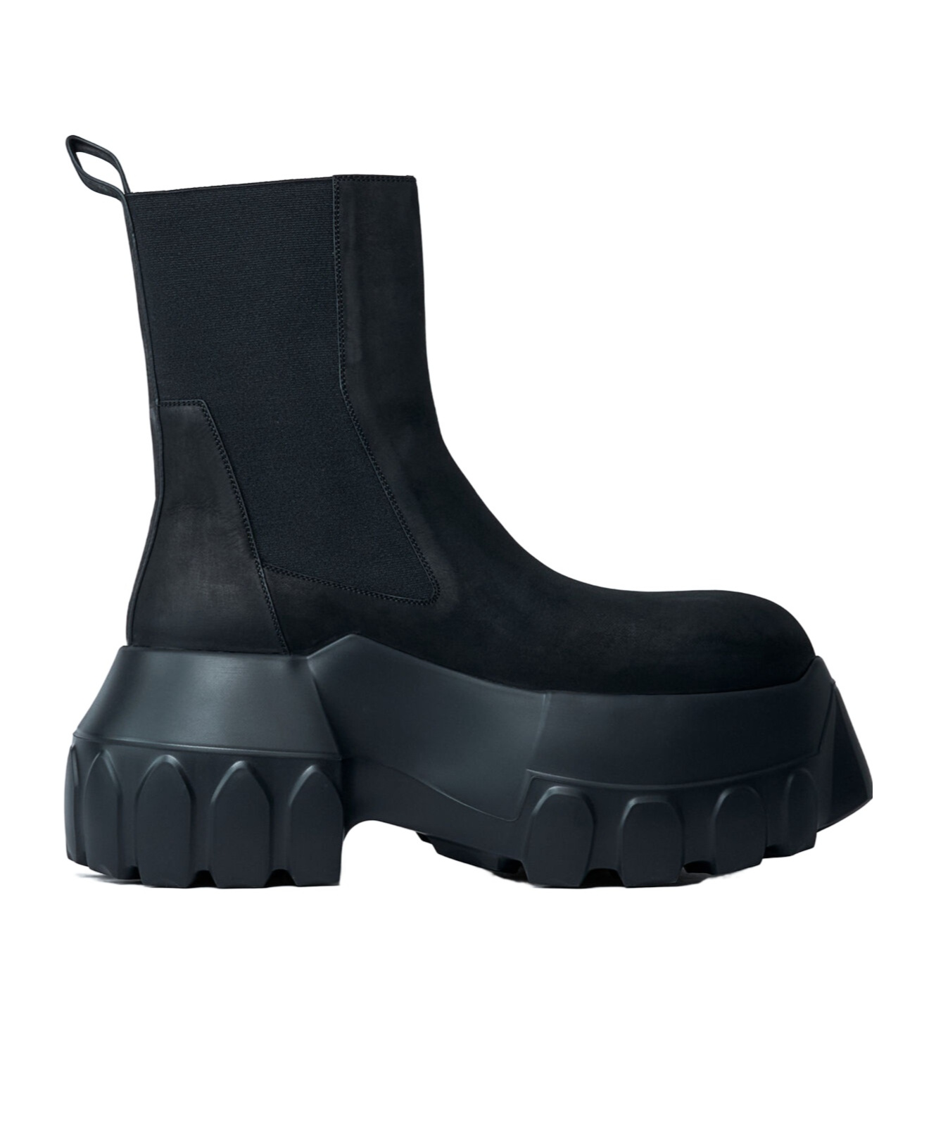 Rick Owens Round Toe Ankle Boots In Black