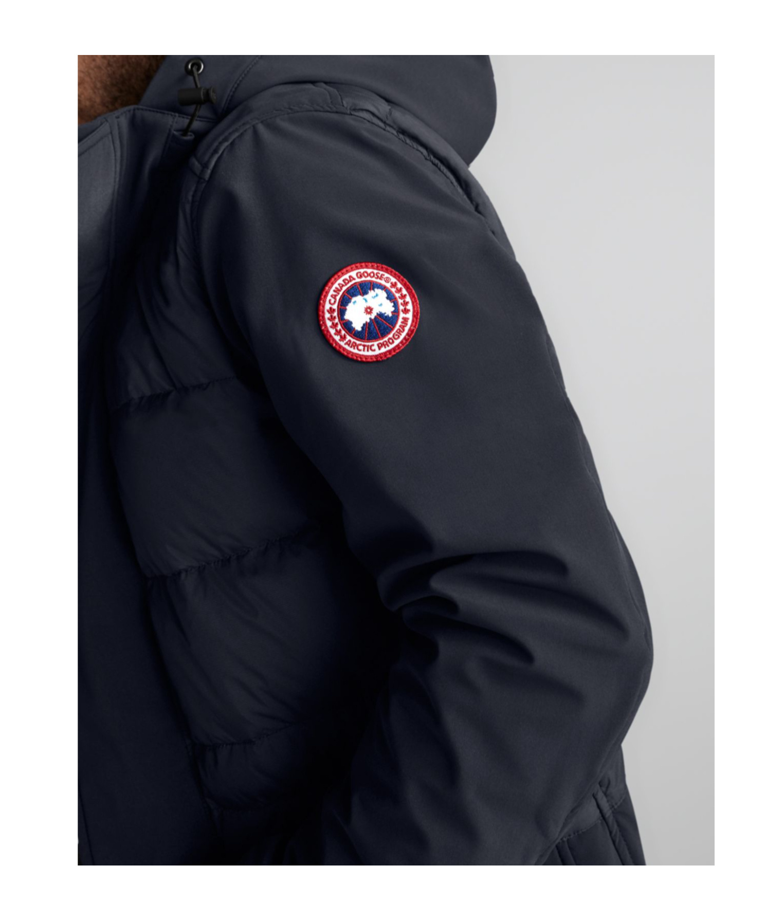 Canada Goose Carson Hooded Down Jacket In Navy Blue