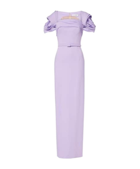 Oscar De La Renta Rosette Gown In Purple