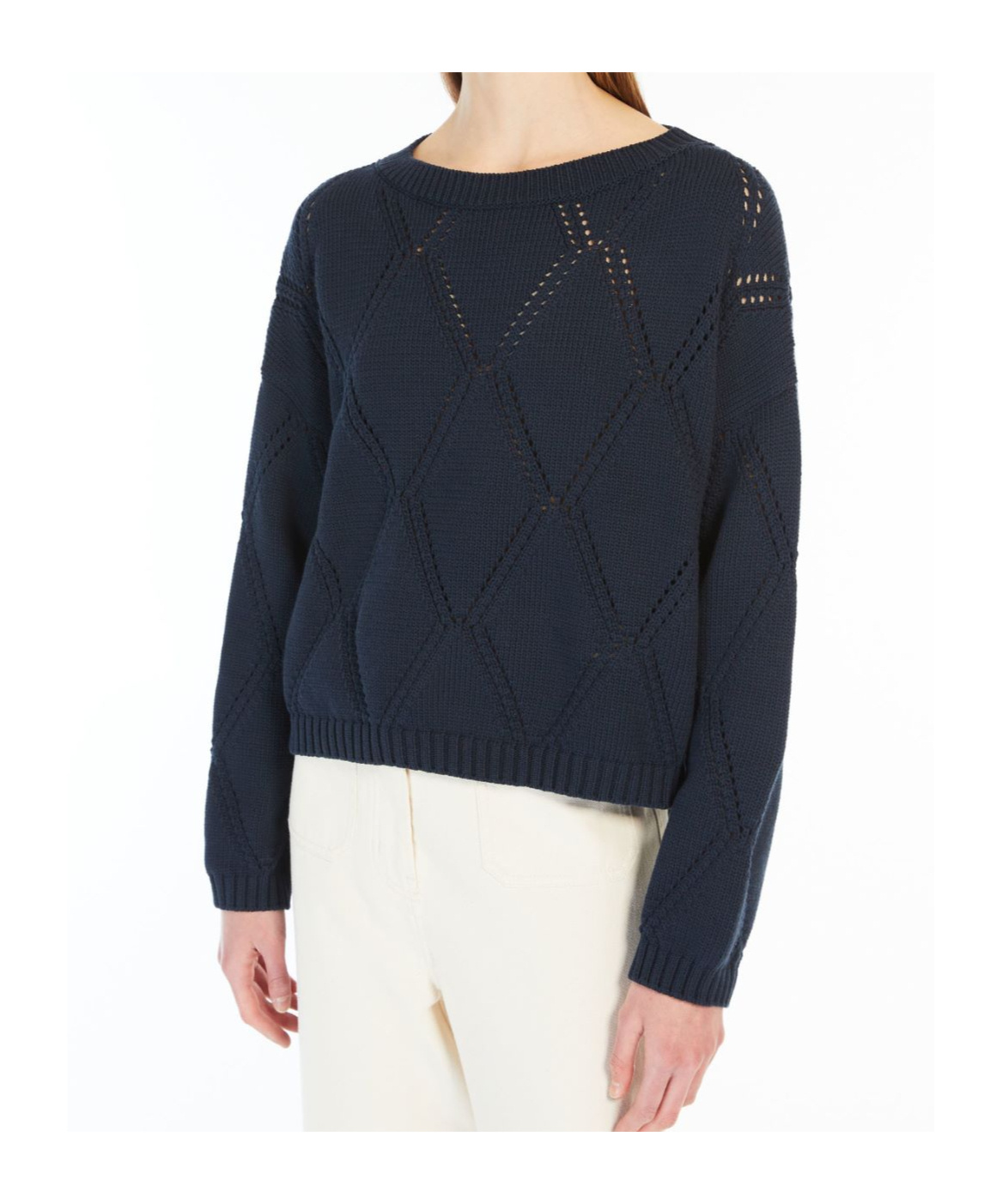 Weekend Max Mara Round Neck Sweater In Black