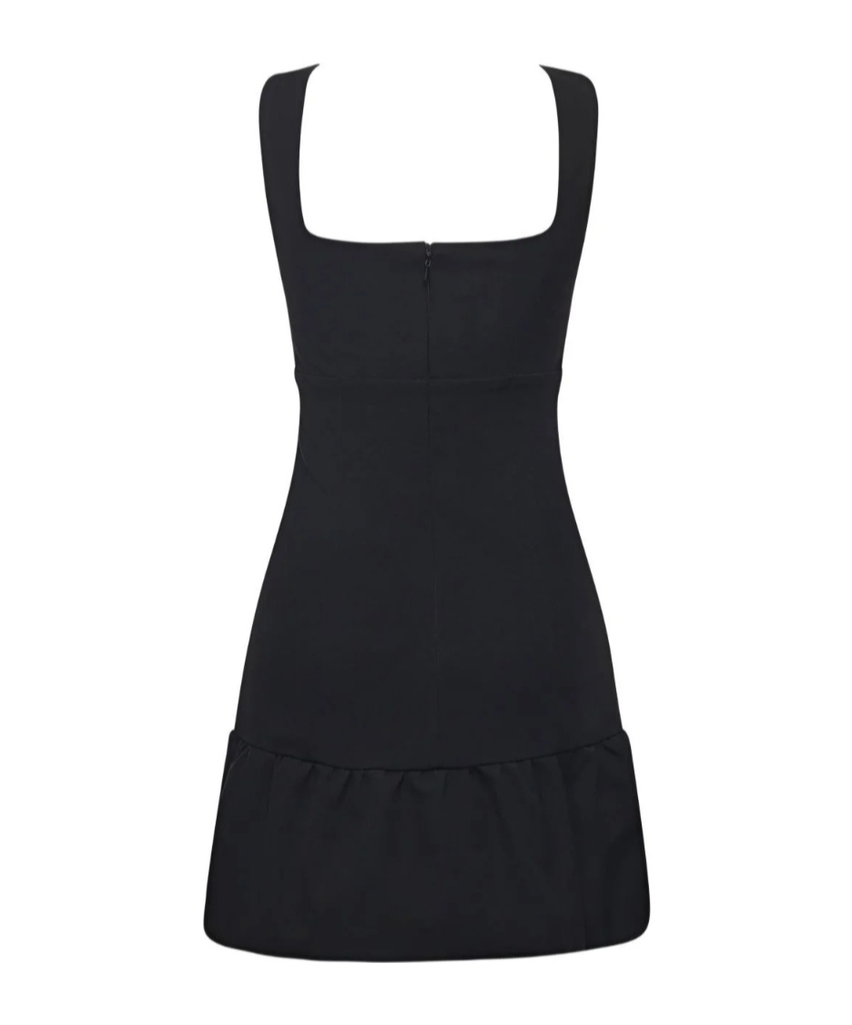 Pinko Short Flared Sleeveless Dress In Black