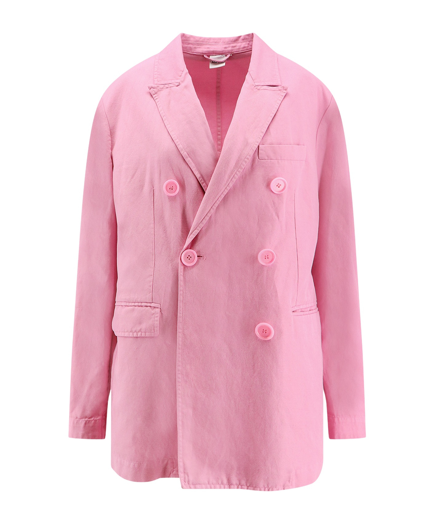 Aspesi Double Breasted Long Sleeve Blazer In Pink