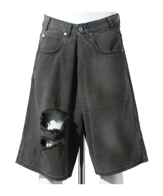 Lu'u Dan Kriss Kross Denim Shorts In Black