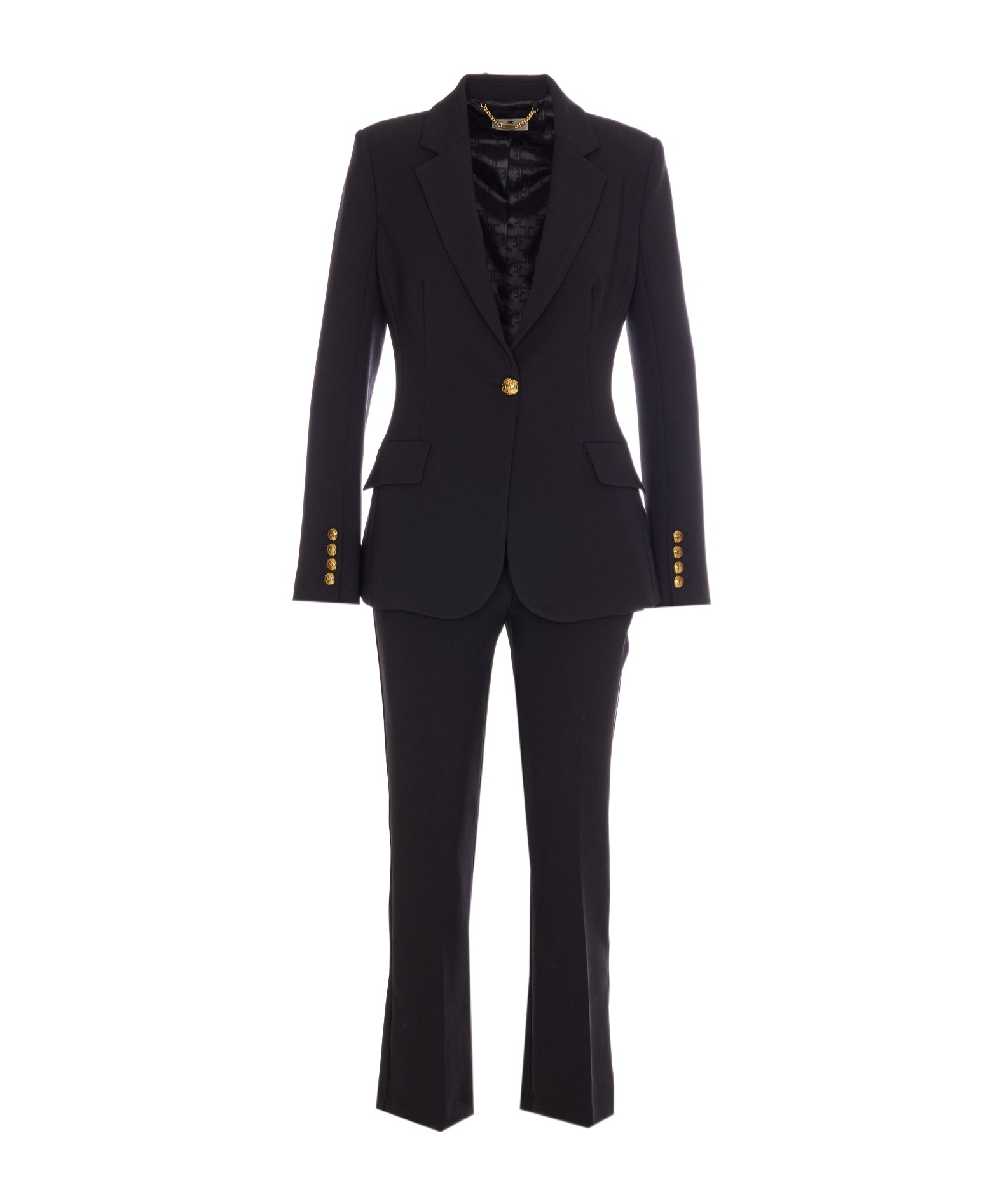 ELISABETTA FRANCHI SINGLE-BREASTED CRPE SUIT