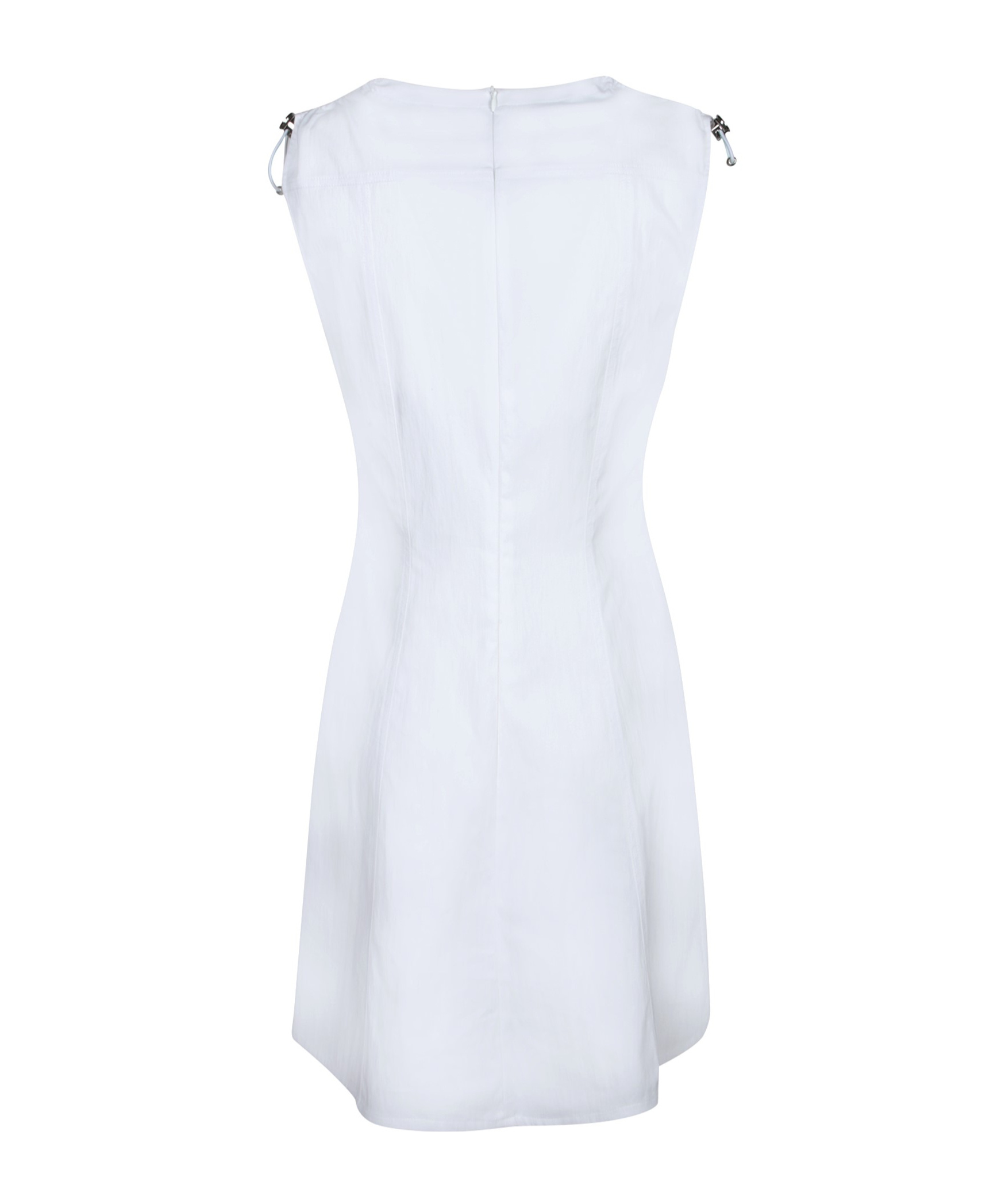 Moschino Jeans Logo Patch Sleeveless Dress In White