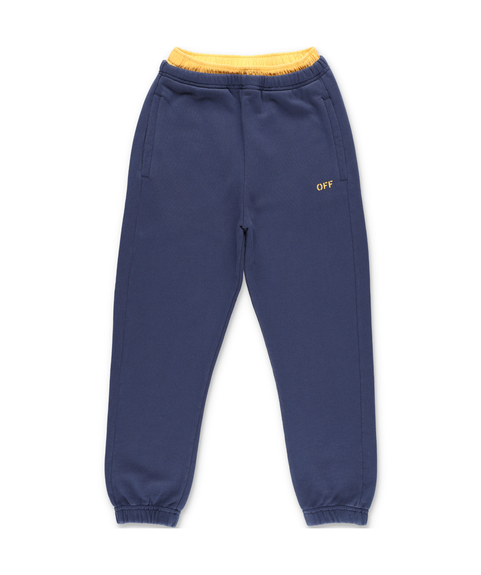 Off-white Boy's Off Stamp Two-tone Sweatpants In Blue