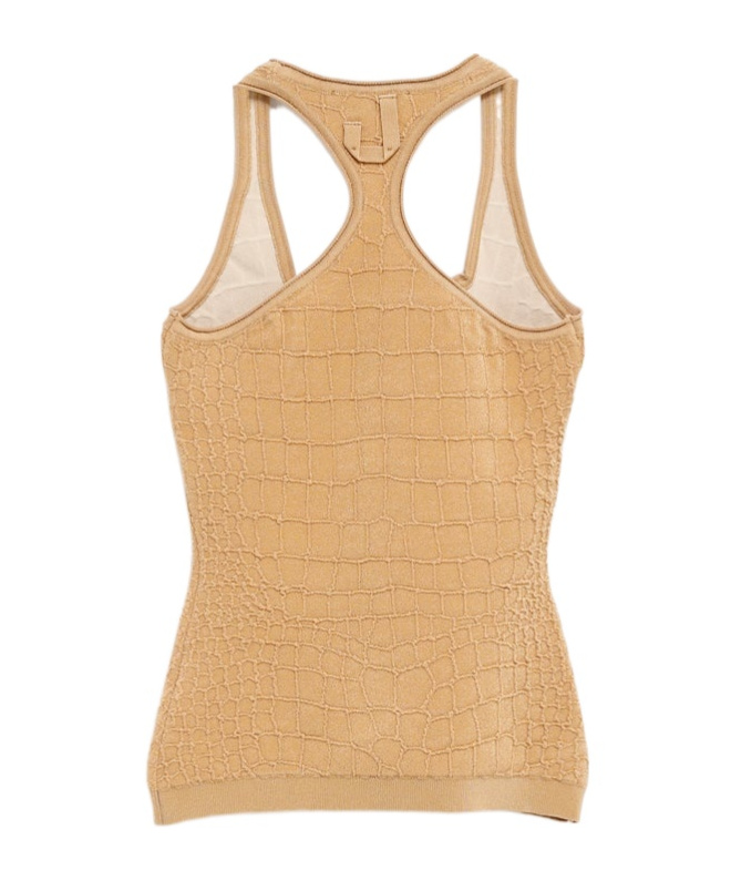 Jacquemus Square-neck Sleeveless Vest In Nude