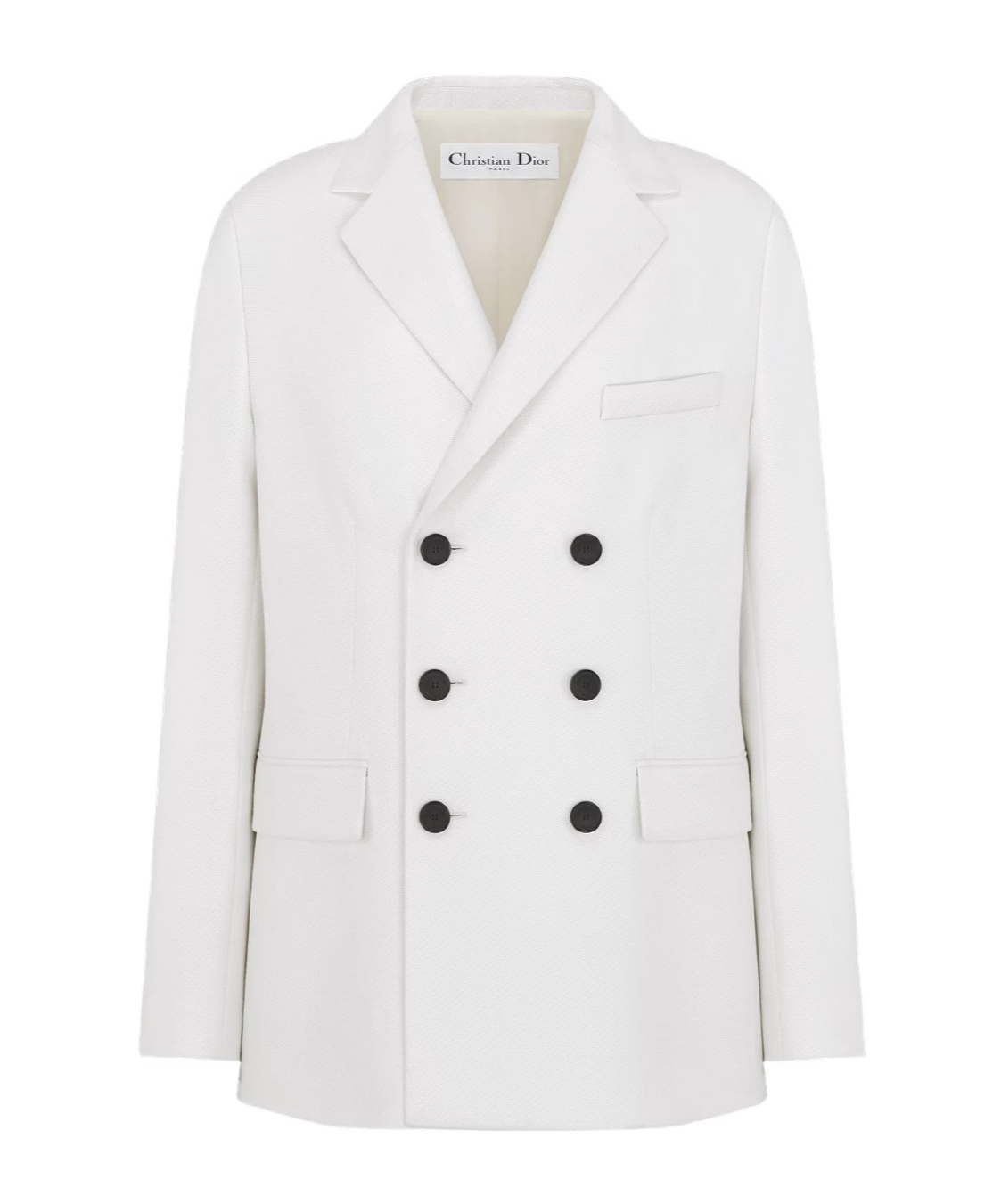 Dior Lapel Long-sleeved Suit Coat In White