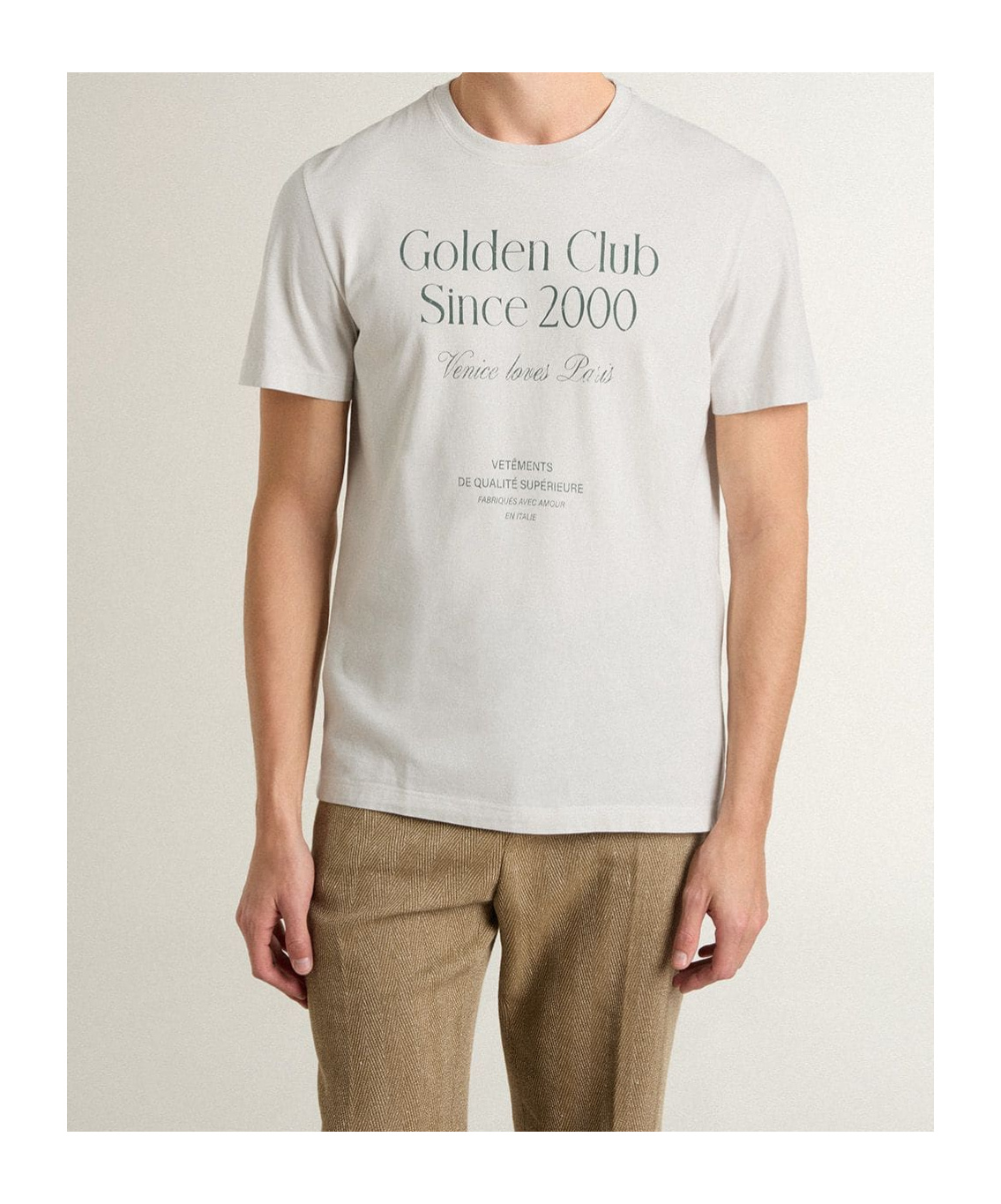 Golden Goose Journey Ms T-shirt Regular Light Cotton Jersey With Print In White