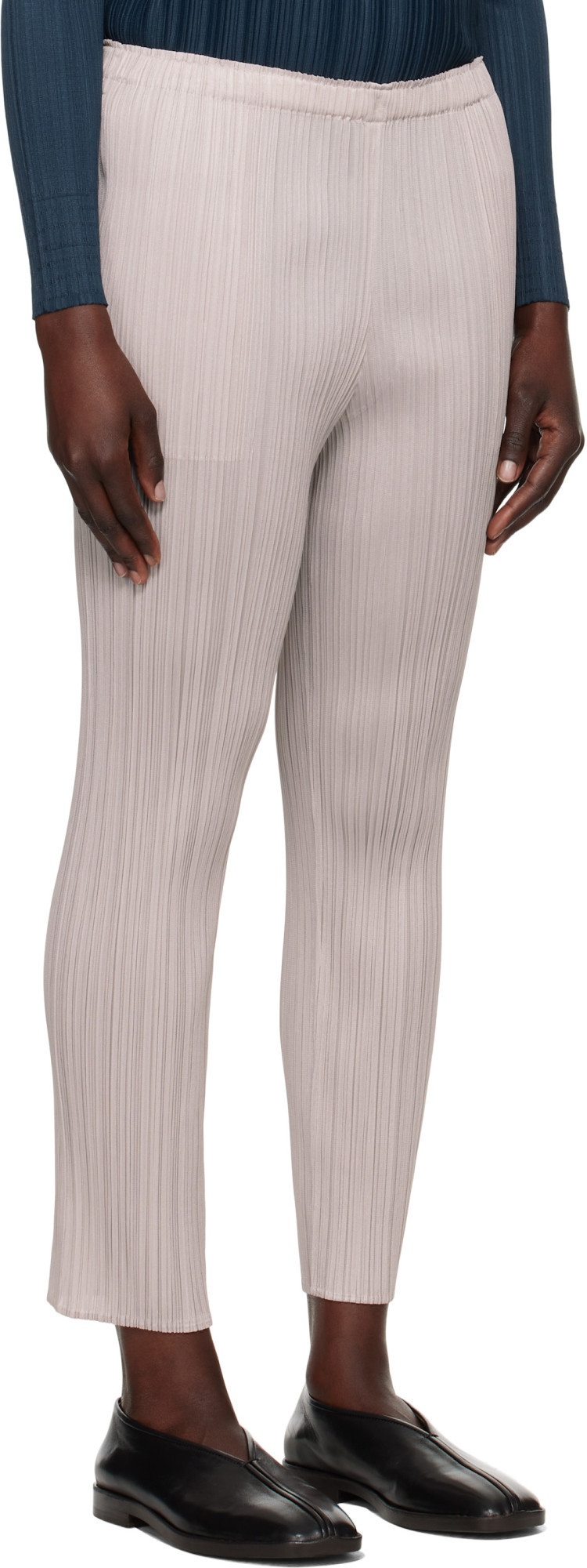 Issey Miyake Elastic Waist Casual Pants In Nude