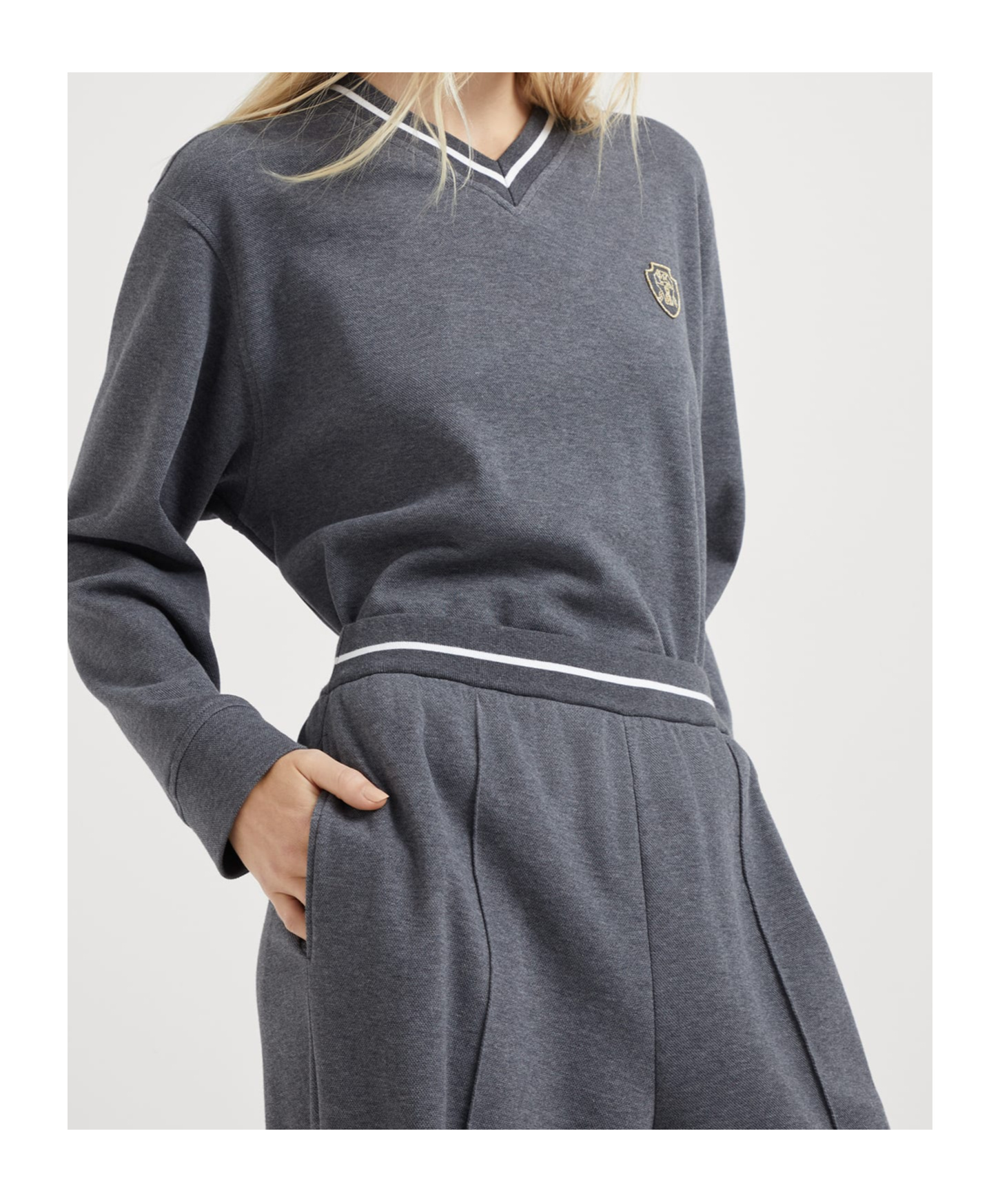 Brunello Cucinelli Cotton Piqué Wide-leg Sweatpants In Black