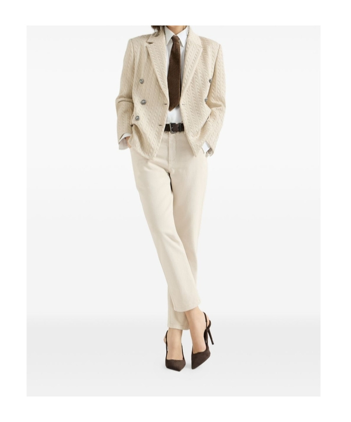 Brunello Cucinelli Five-pocket Straight Jeans In Nude