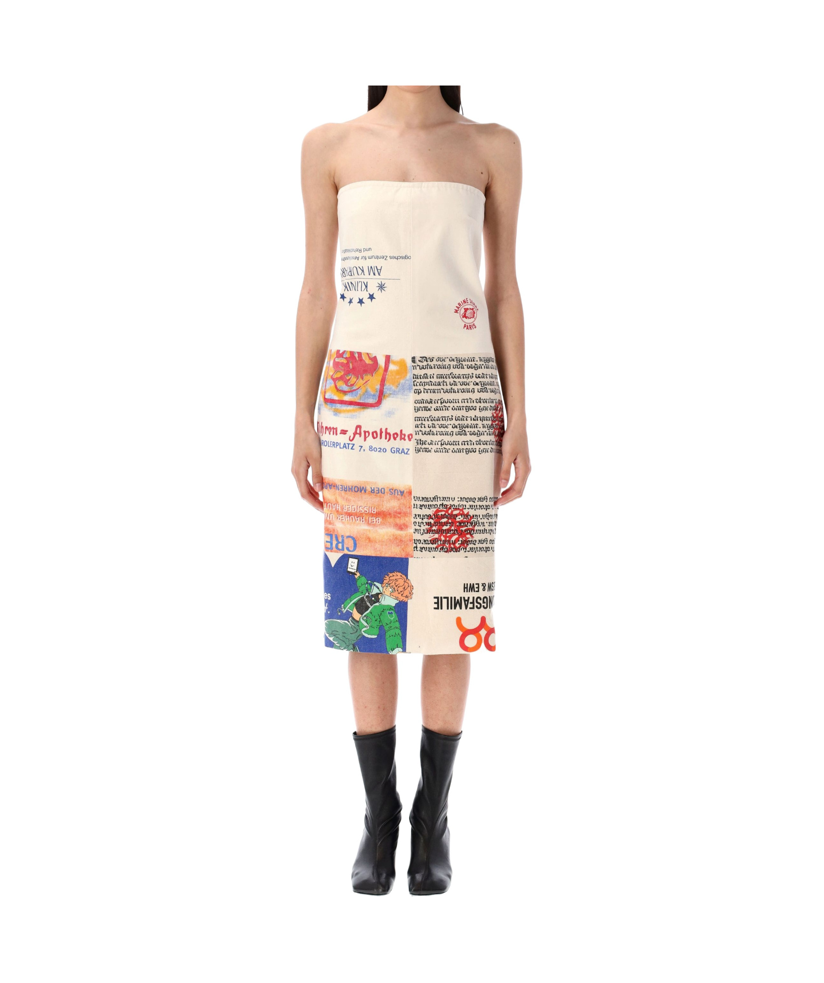 Marine Serre Tube Top Dress