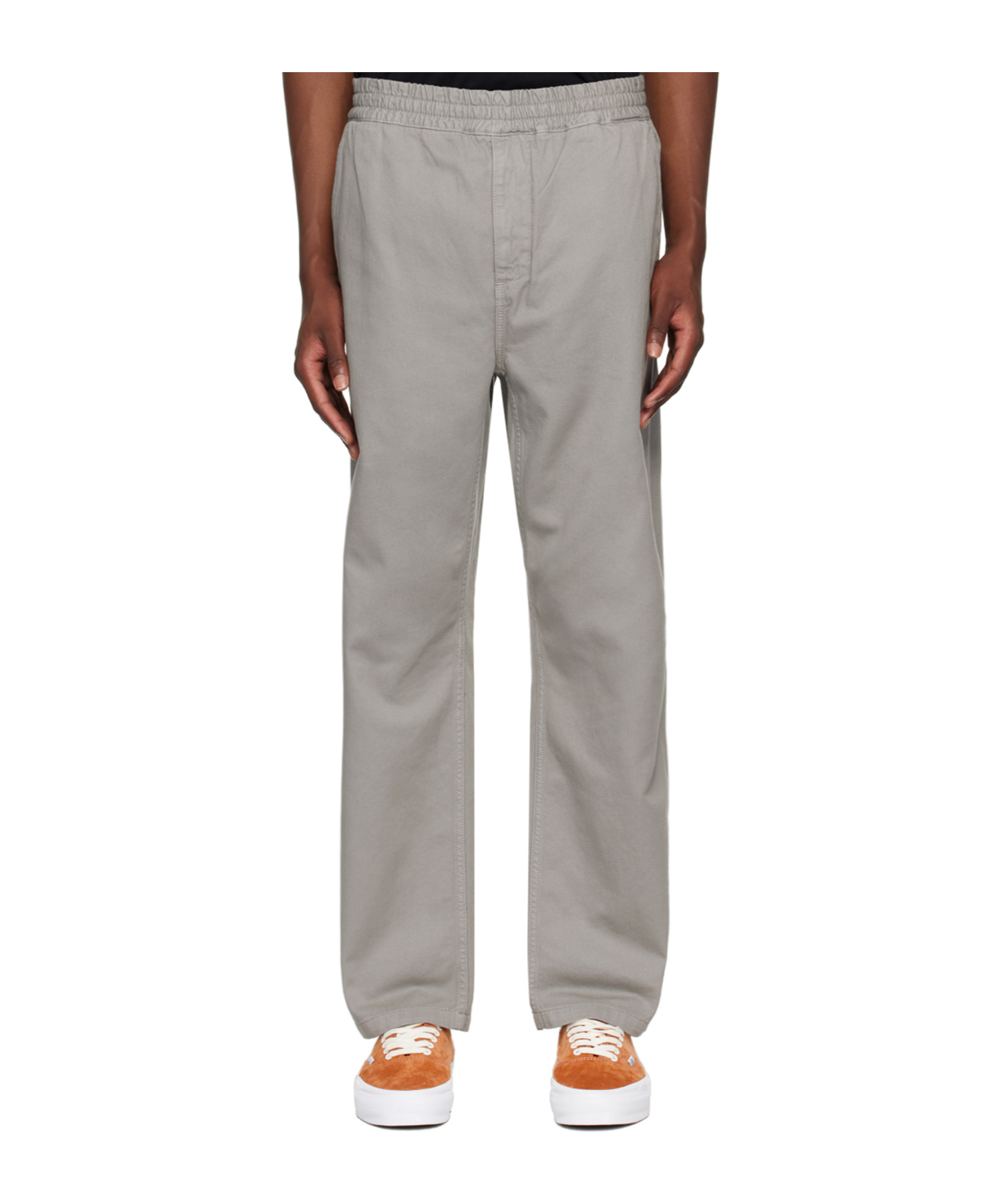 Carhartt Gray Flint Trousers In Gray