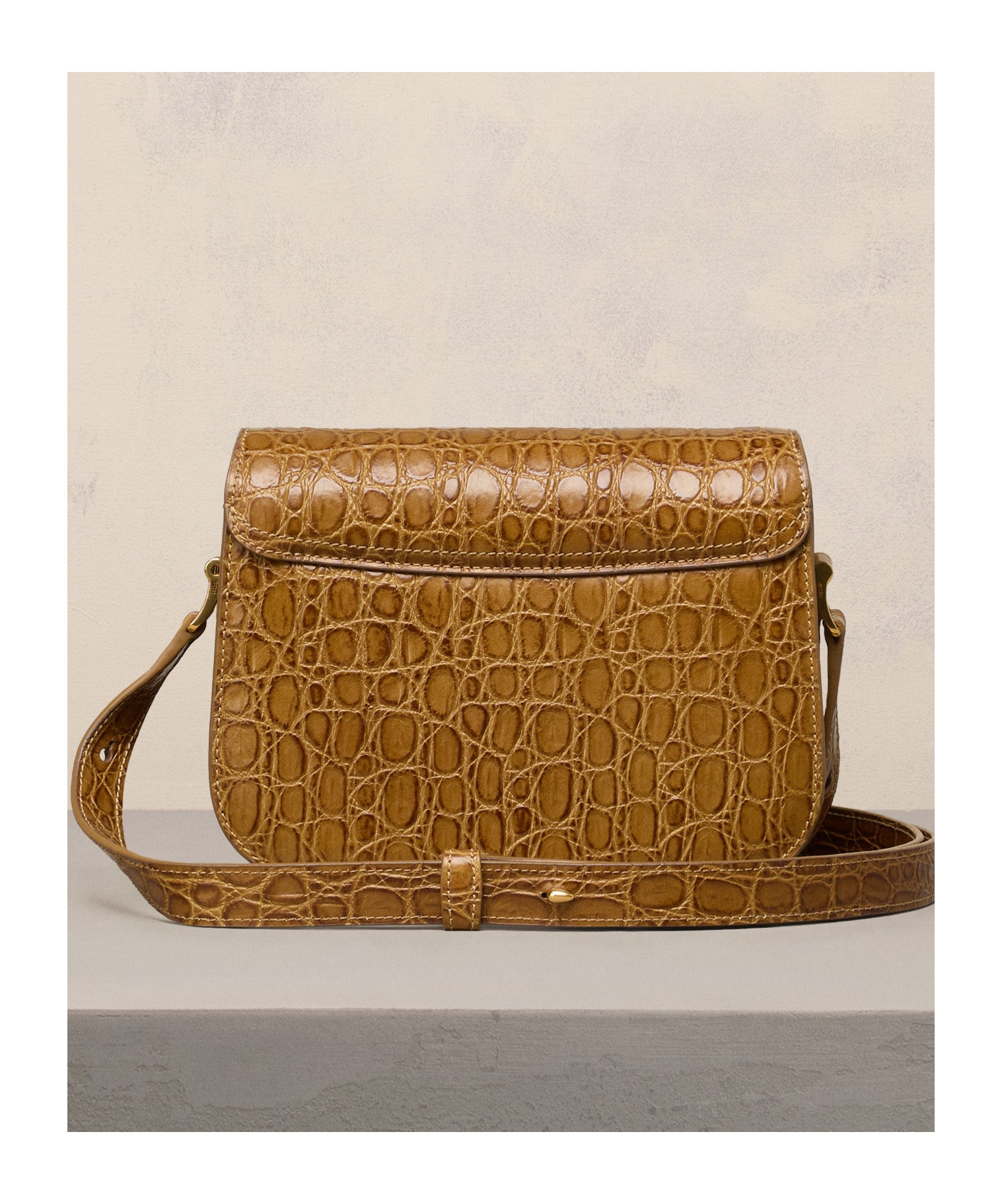Ami Alexandre Mattiussi Logo Shoulder Bag In Brown