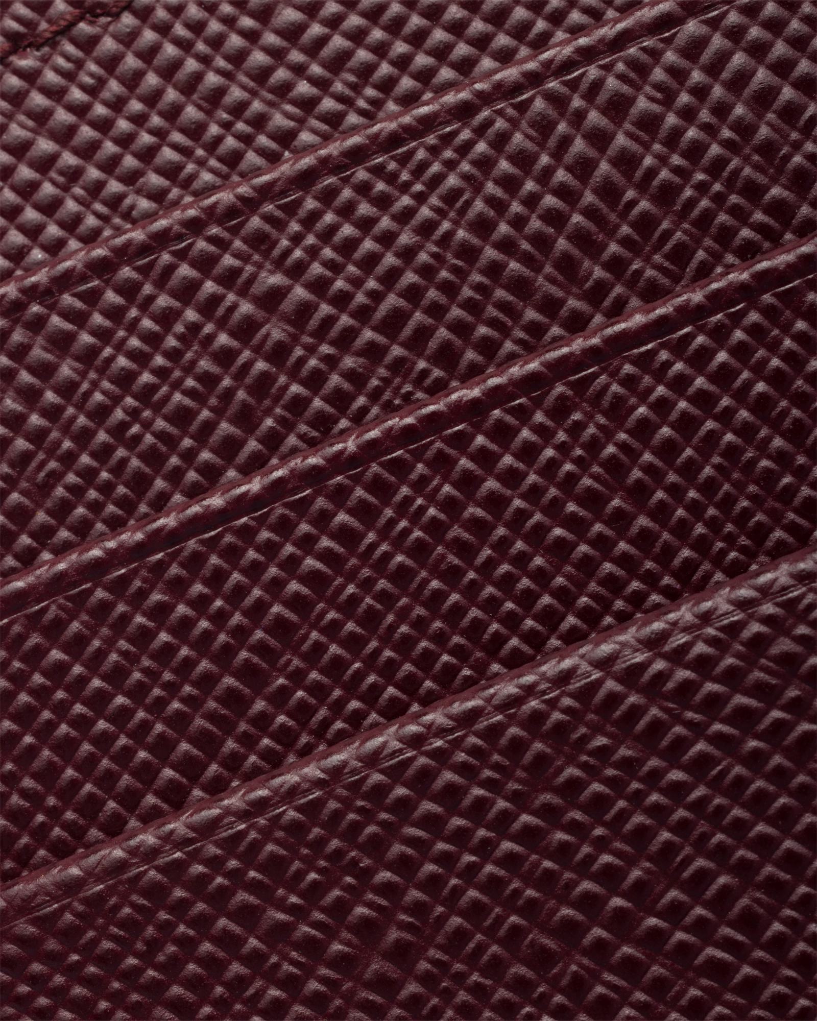 Prada Logo Plaque Card Holder In Burgundy