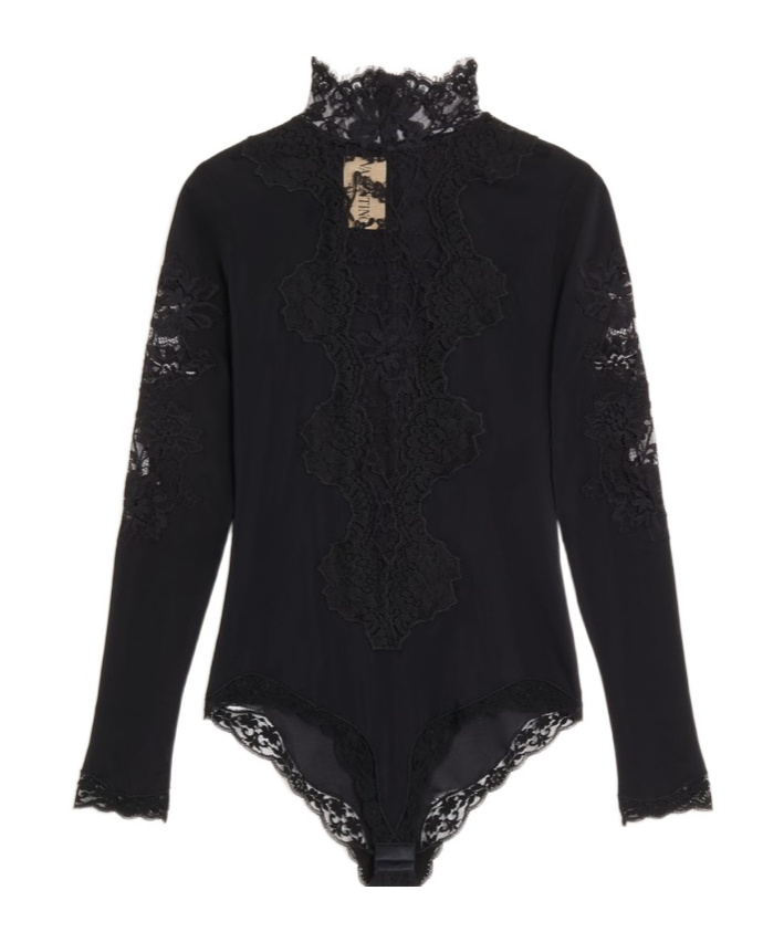 Valentino Lace-knit Bodysuit In Black
