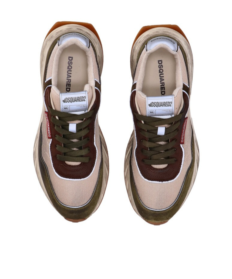 Dsquared2 Laced Sneakers In Nude