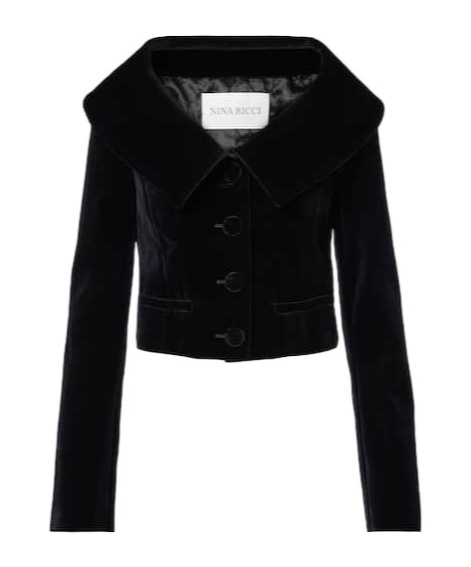 Nina Ricci Cropped  Jacket In Black