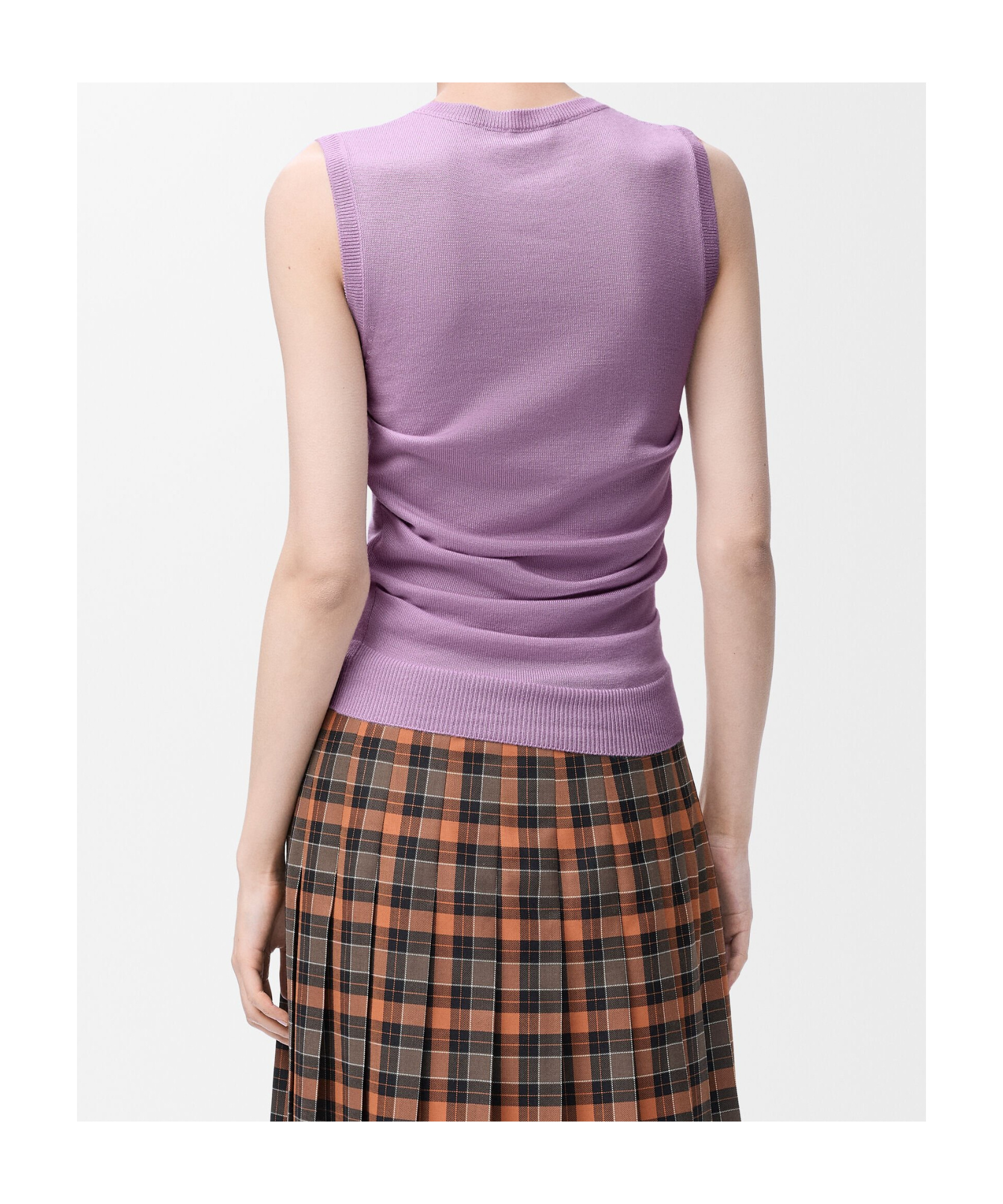Loewe Buttoned Logo-embroidered Vest In Purple