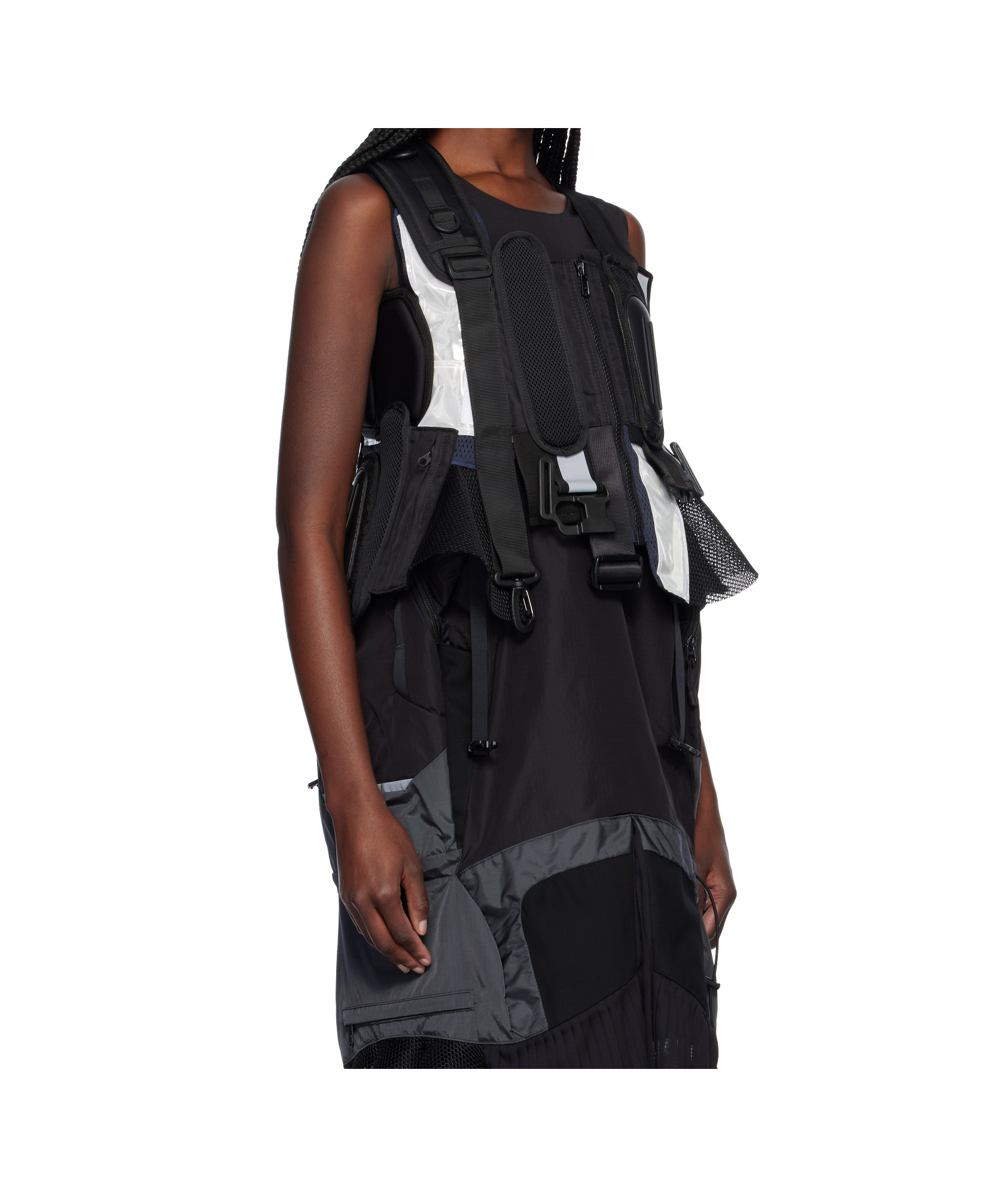 Junya Watanabe Black Komine Protector Paneled Vest In Black