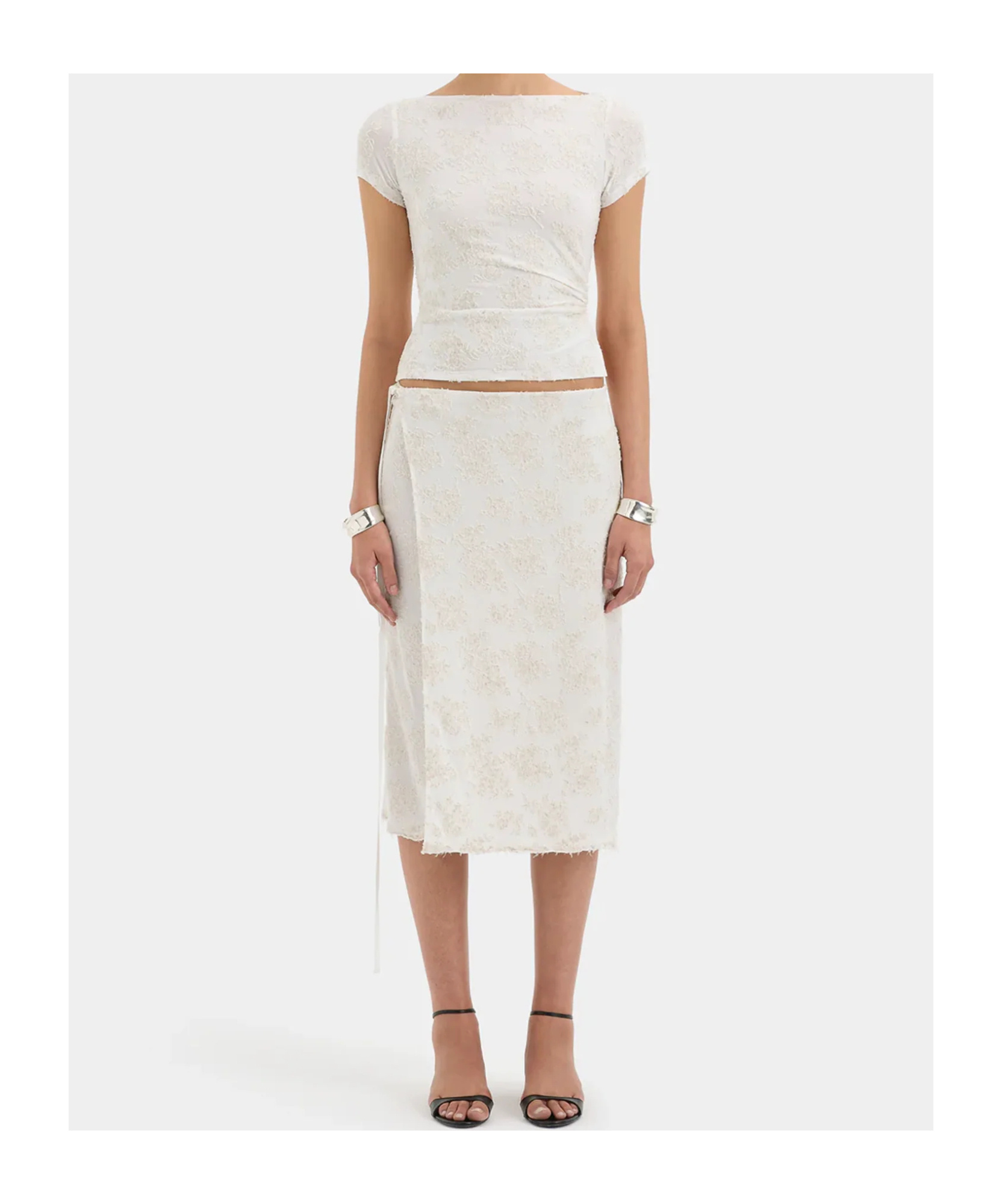 Sir Blanca Wrap Skirt In Neutral